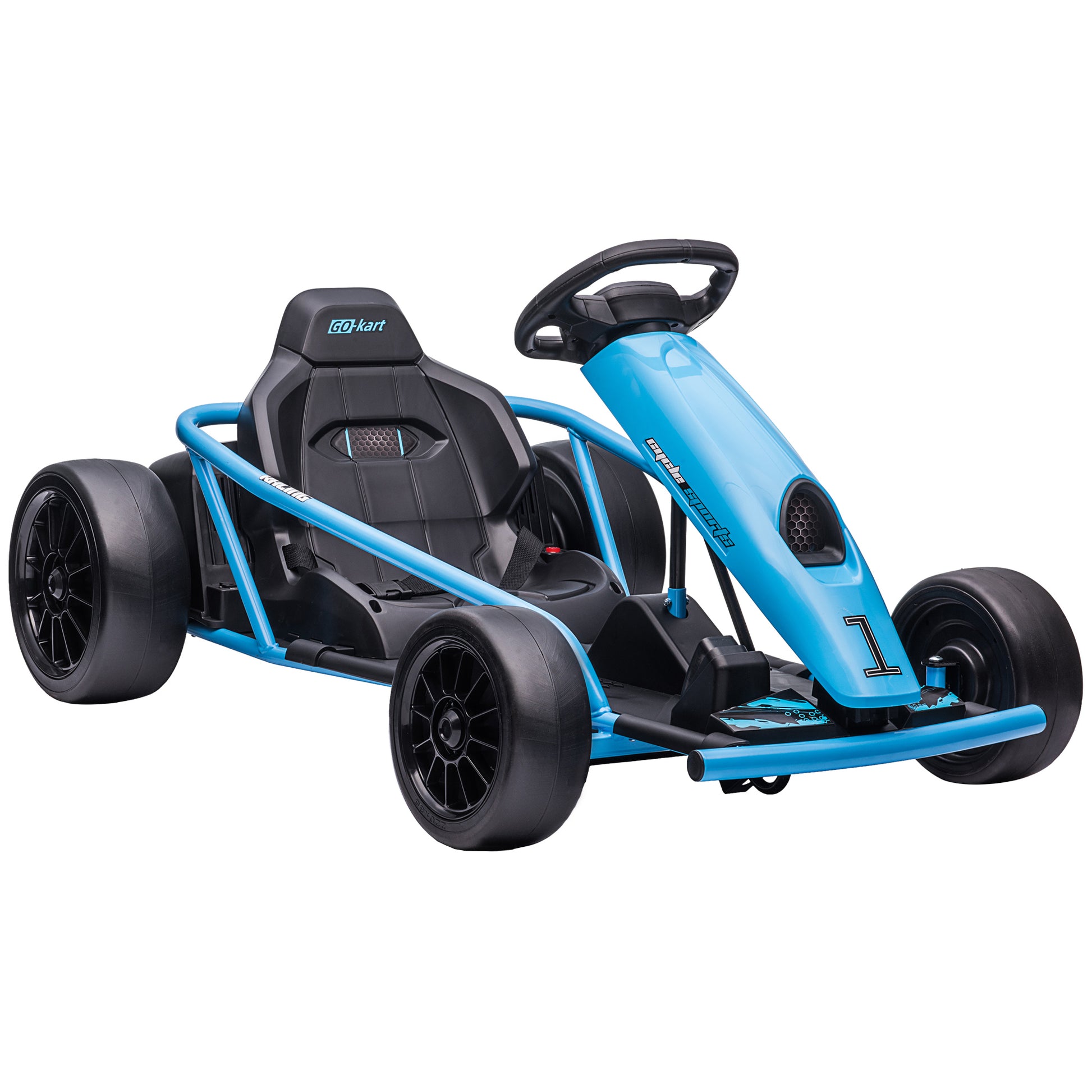 24V Drift Kart, Electric Ride-On Racing Go Kart w/ 2 Speeds
