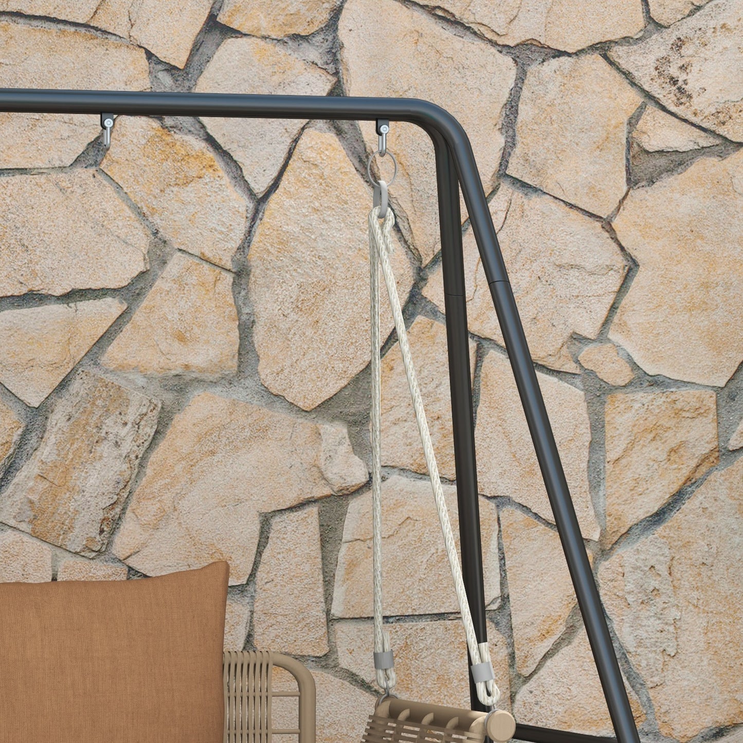 Hammock Chair Stand, Hanging Heavy Duty Metal Frame Hammock Stand