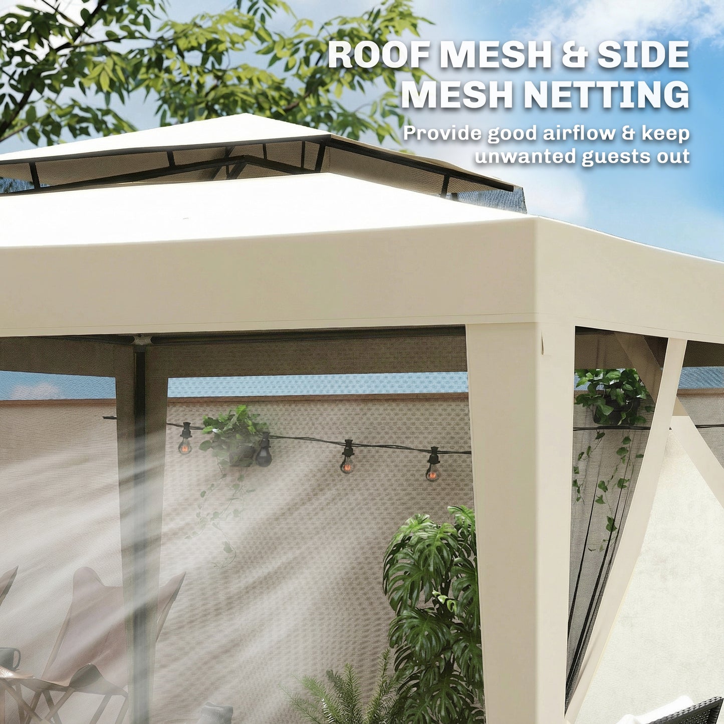 3 x 3 m Gazebo, Netting Party Tent