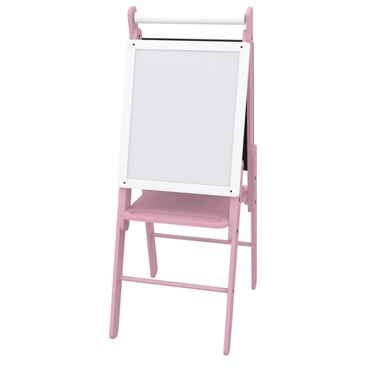 Three-In-One Easel for Kids, with Paper Roll, Adjustable Height