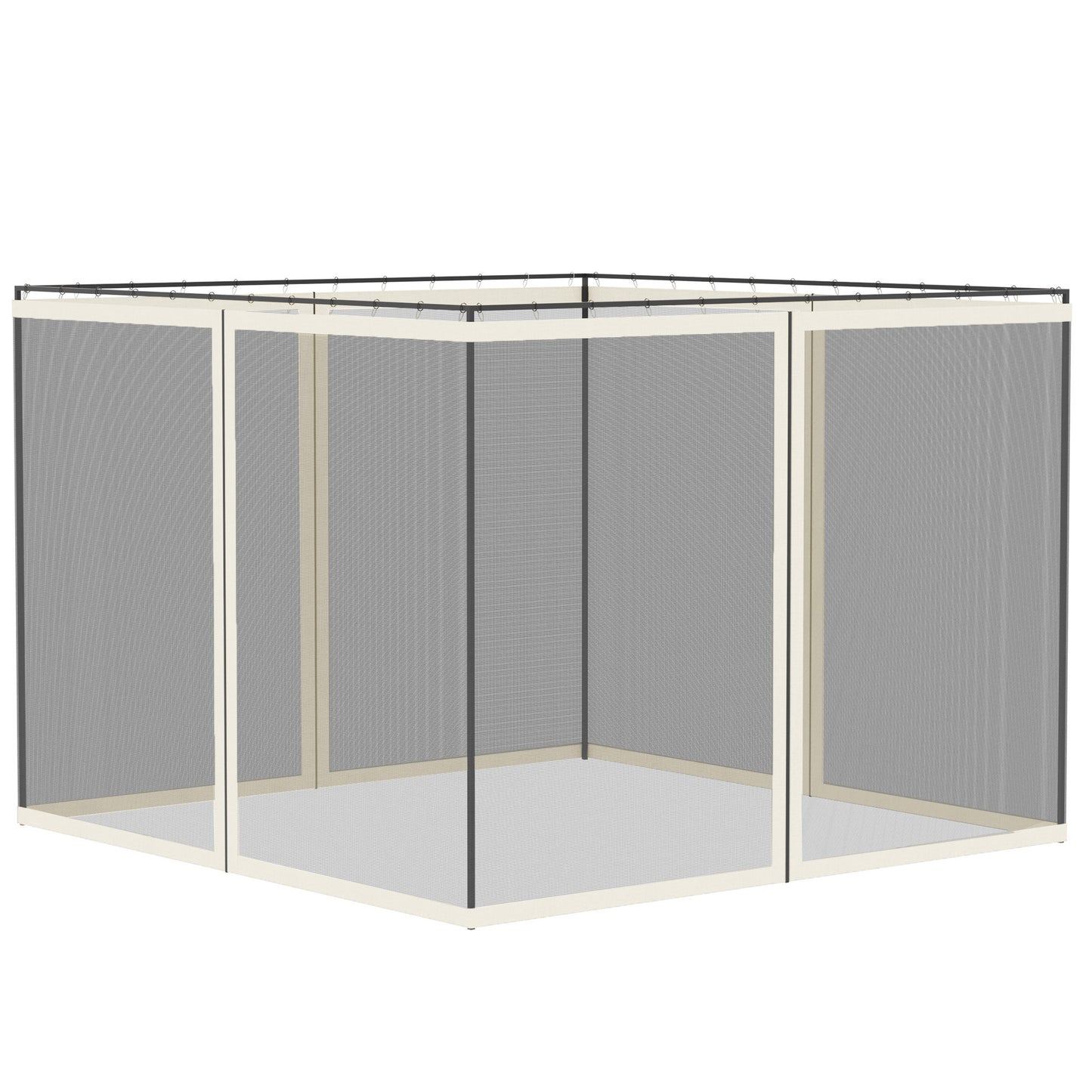 302 x 207cm Universal Replacement Mesh Sidewall Netting for Gazebos