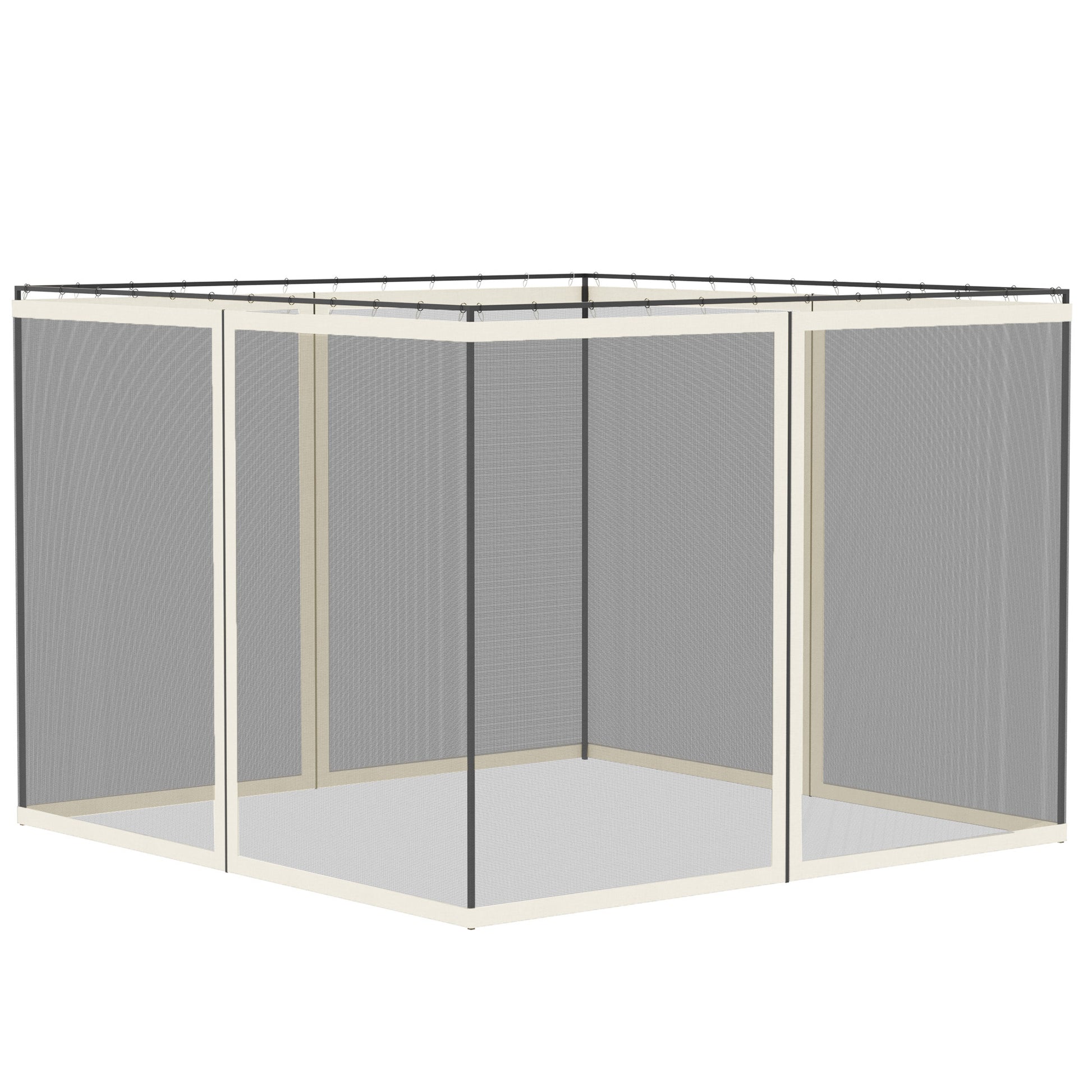 302 x 207cm Universal Replacement Mesh Sidewall Netting for Gazebos