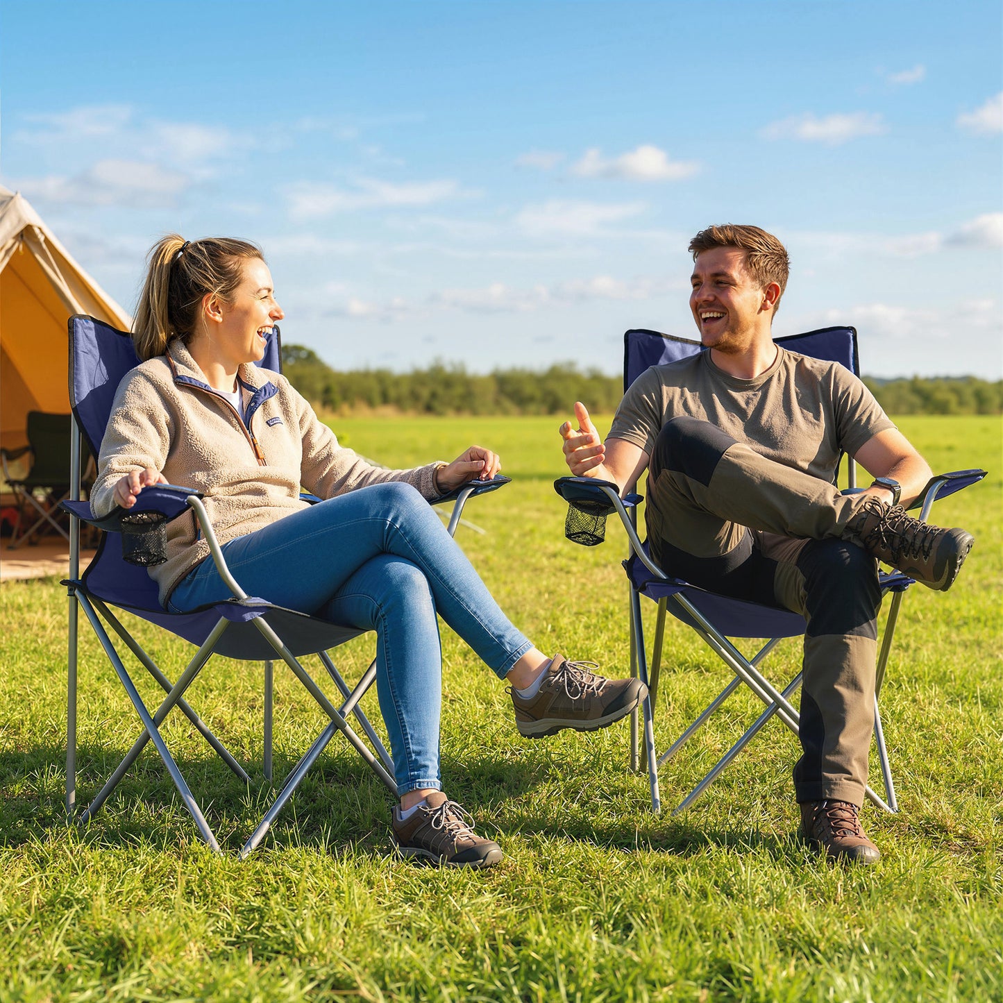 Camping Chair Set of 2 Portable Folding Outdoor Camp Chair