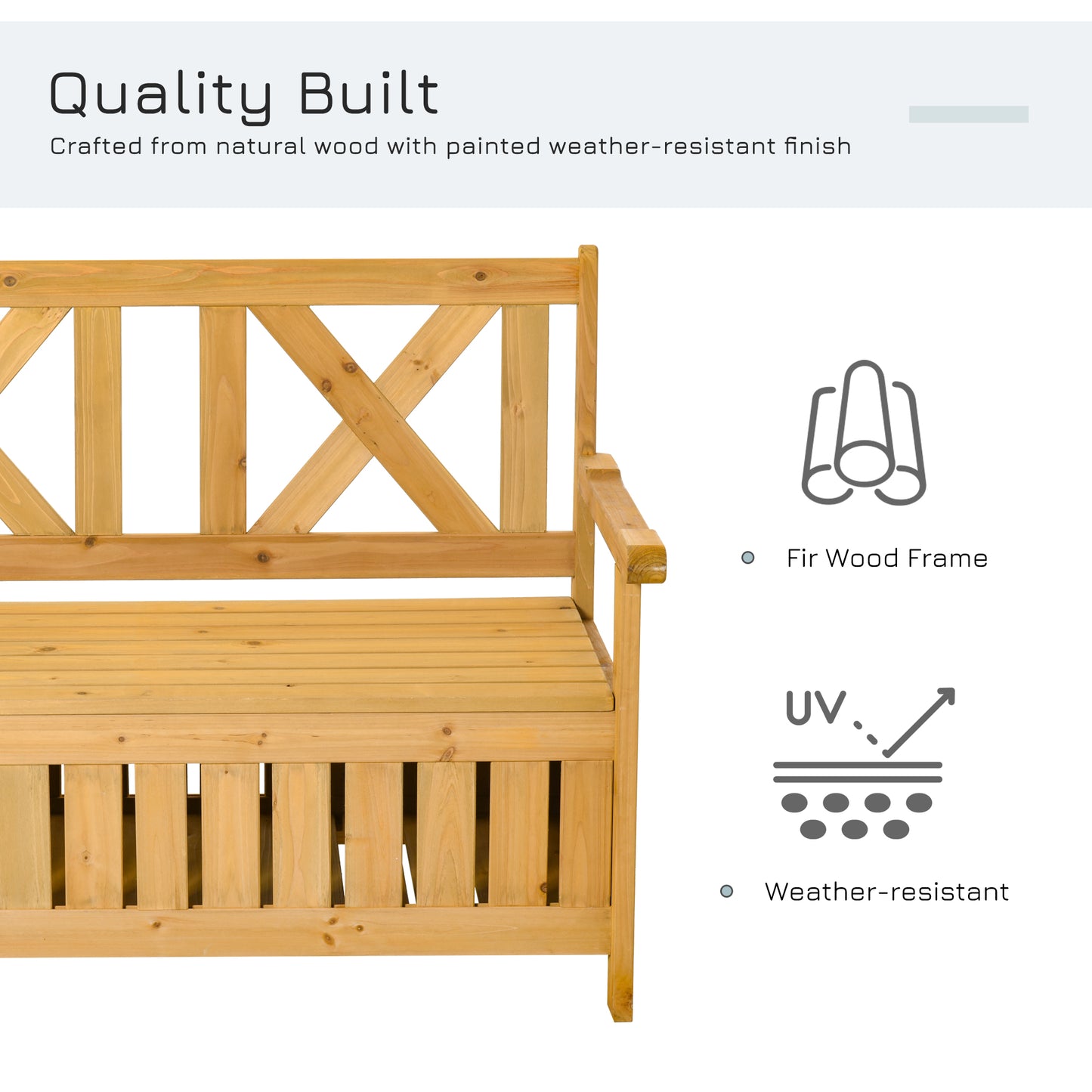 2-Seater Garden Storage Bench