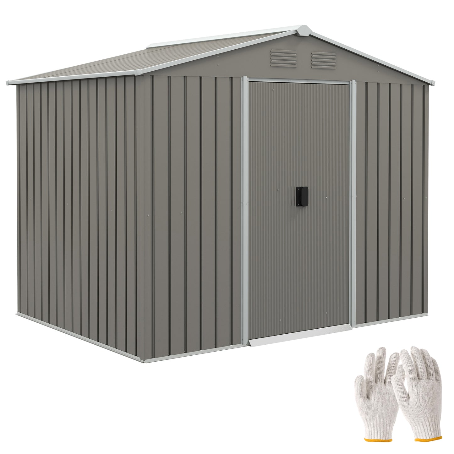 7.7 x 5.7ft Outdoor Garden Storage Shed