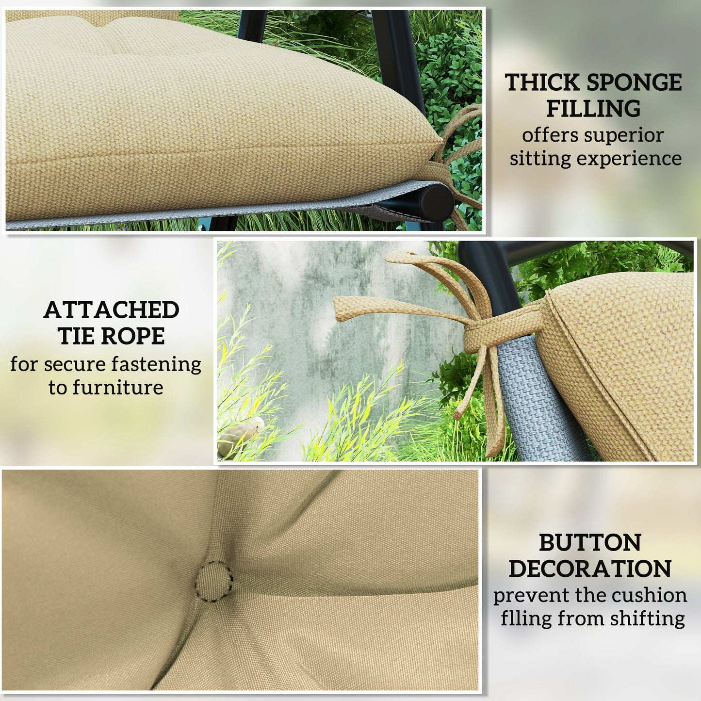 Set of Two Outdoor Seat Cushions