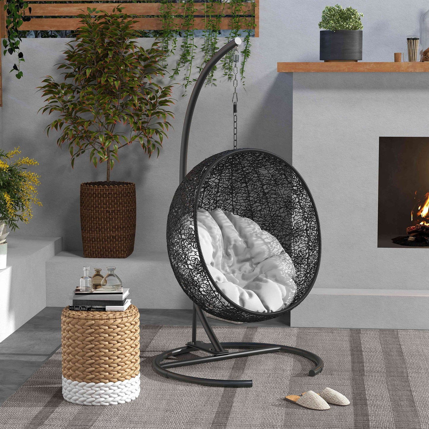 Hanging Hammock Chair Stand with Round Base