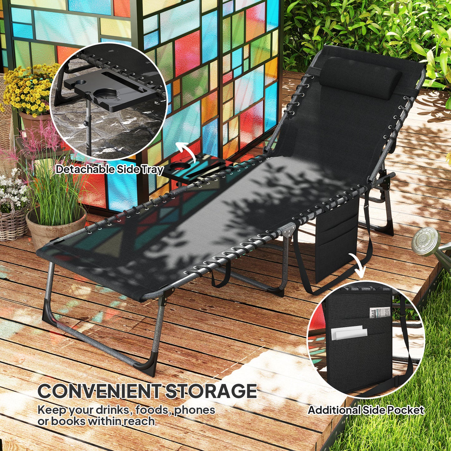 Five-Position Reclining Sun Lounger (3)