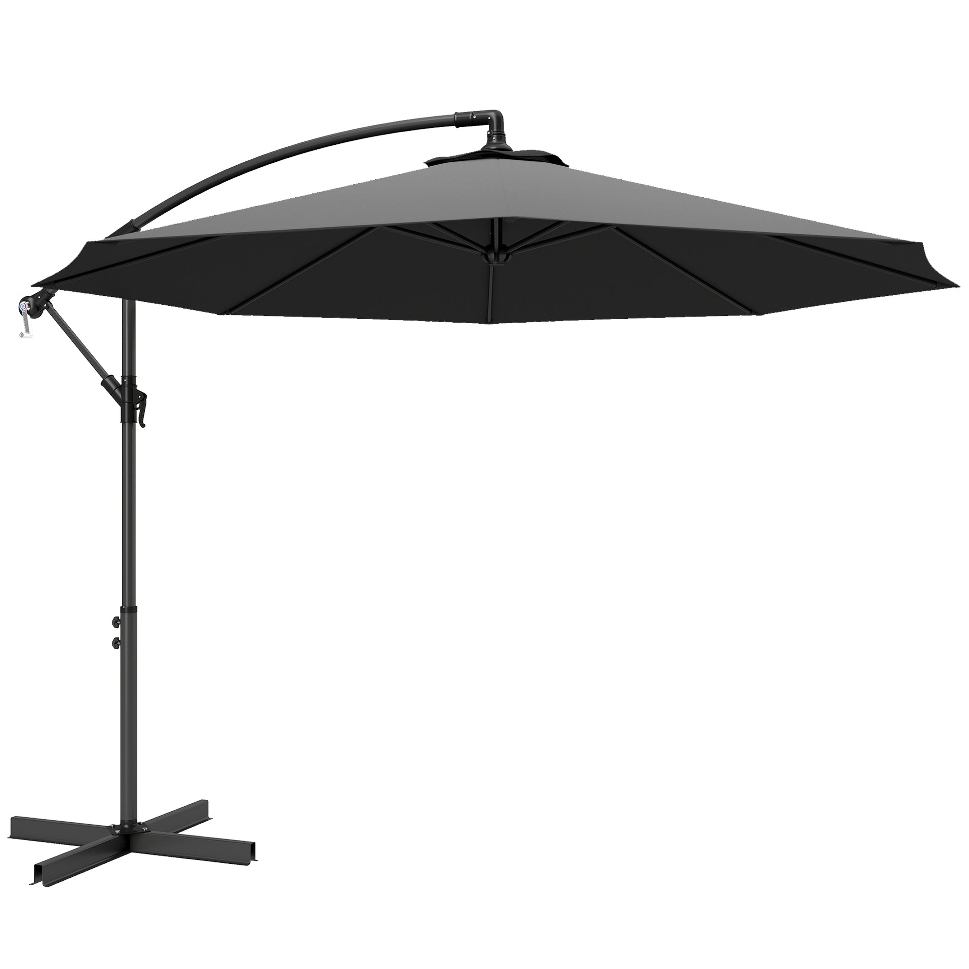 3m Overhanging Cantilever Parasol, with Cross Base (5)