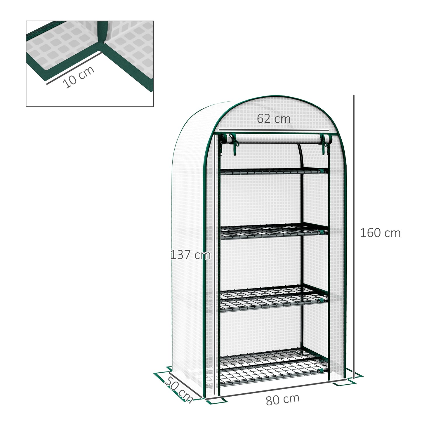 4 Tier Mini Greenhouse for Outdoor