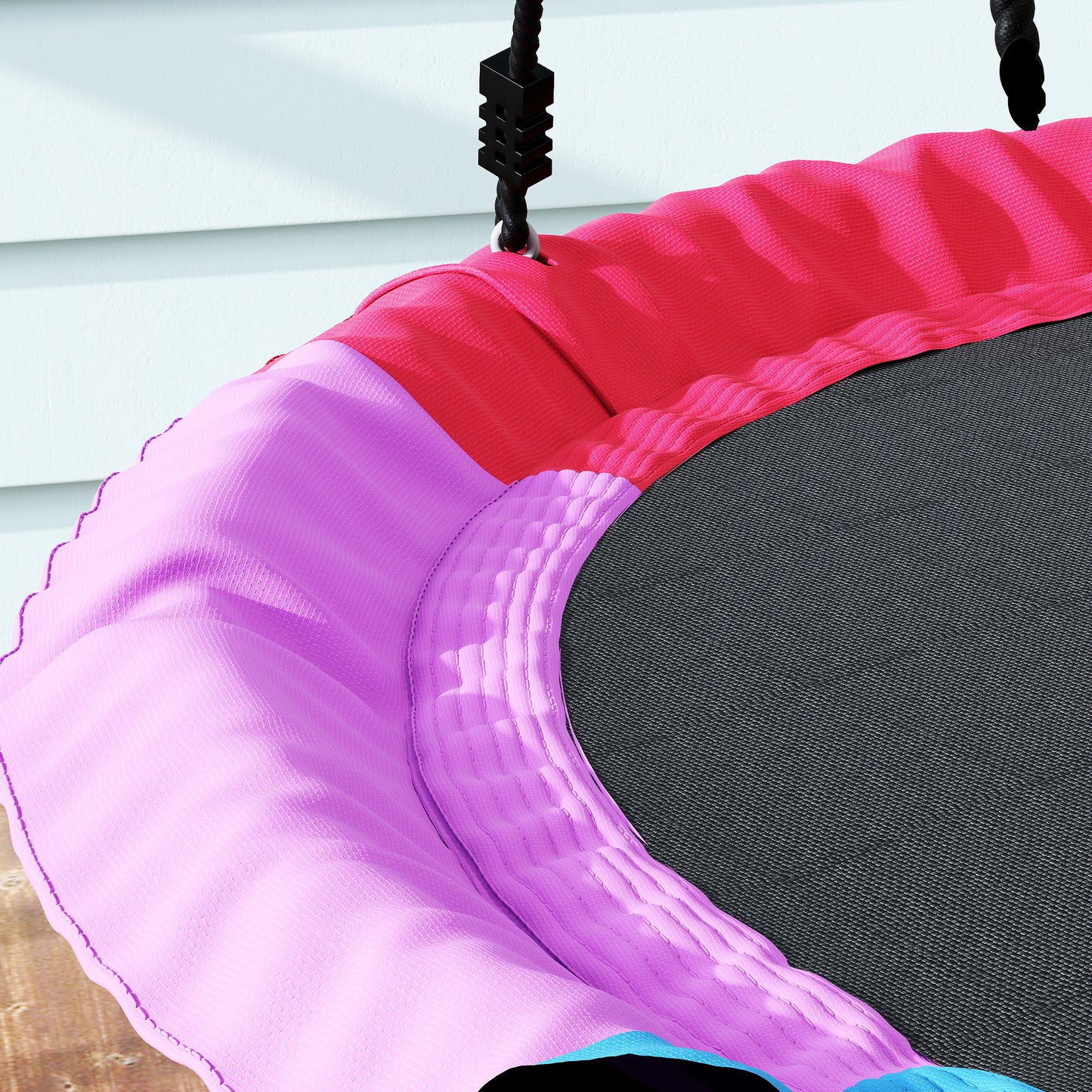 Tree Swing Seat, 120cm Kids Saucer Swing with Adjustable Ropes