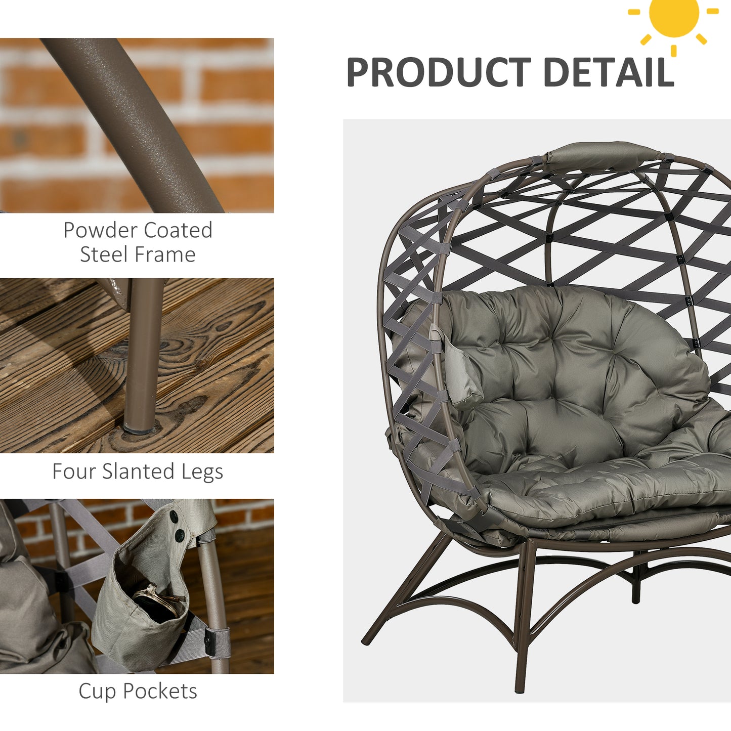 2 Seater Egg Chair Outdoor