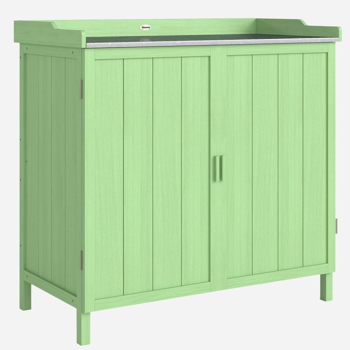 Wood Garden Storage Cabinet, Outdoor Tool Shed