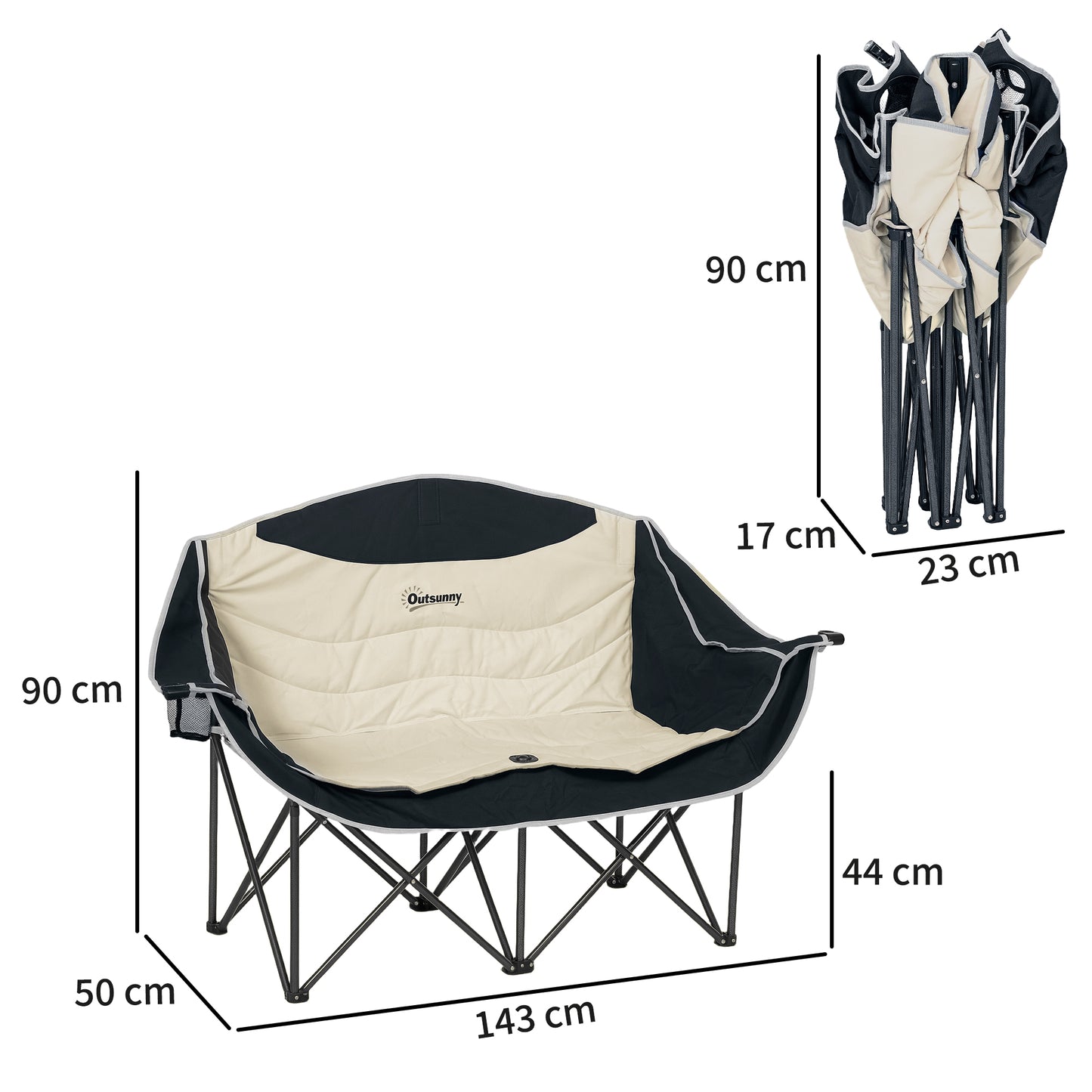 Double Camping Chair for Adults