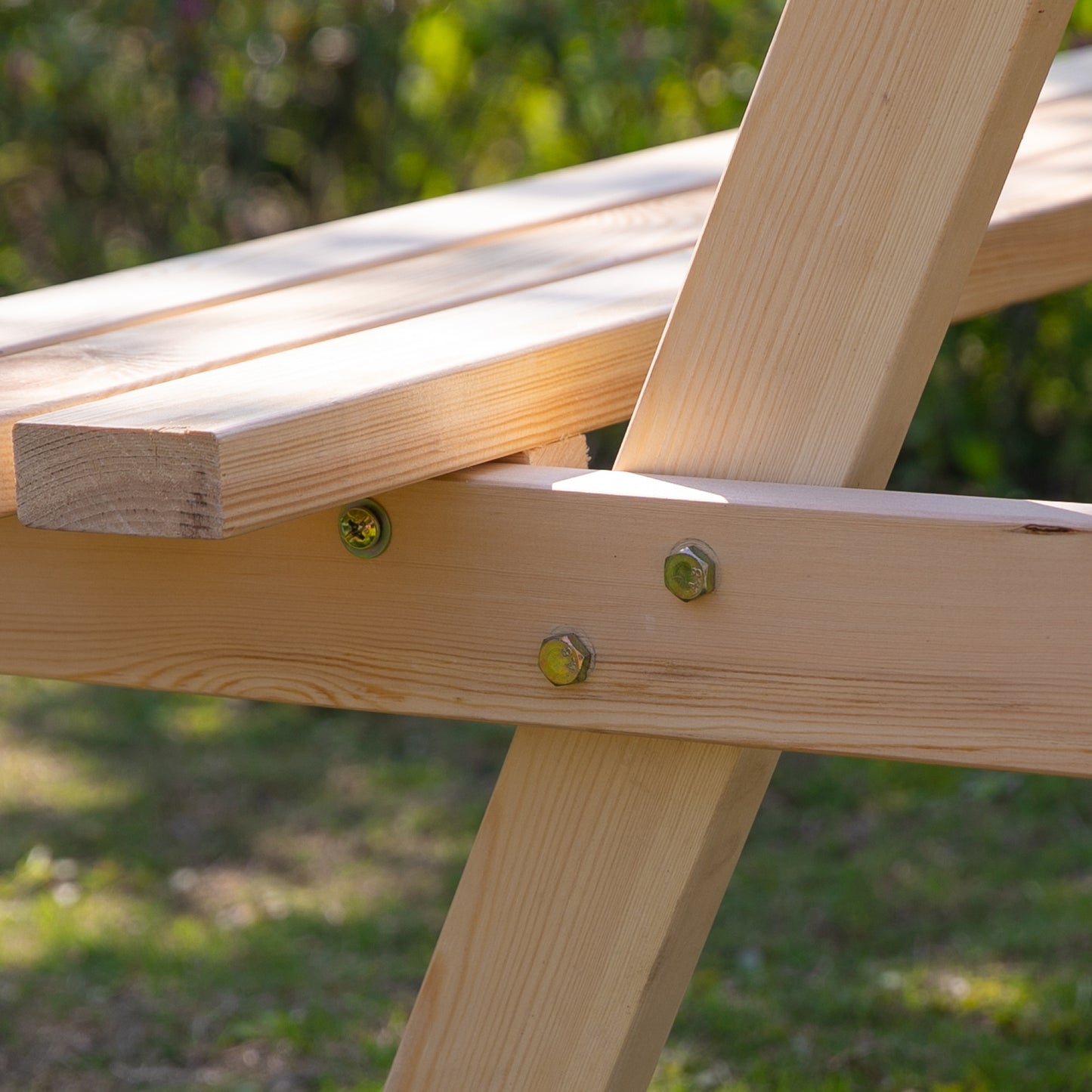 6 Seater Wooden Picnic Table Bench for Outdoor Garden or Patio