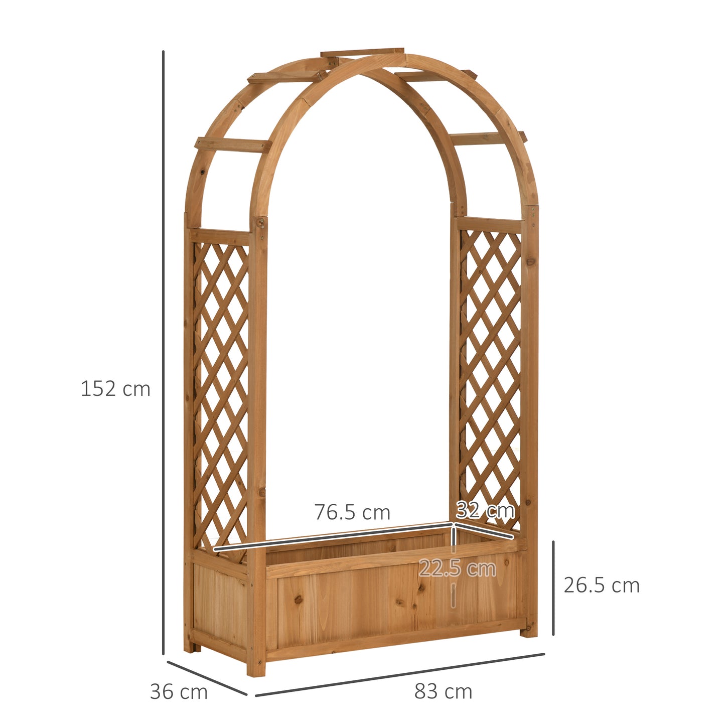 Raised Garden Bed with Arch Trellis