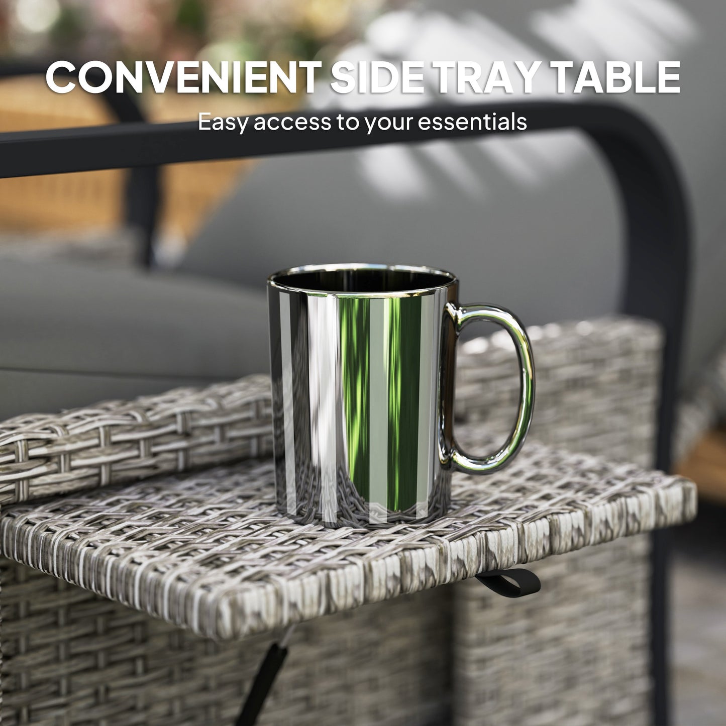 140° Reclining Rattan Armchair