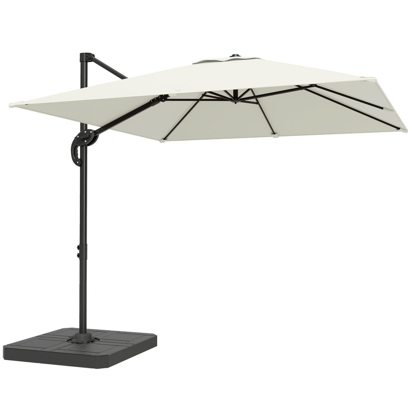 2.4 x 2.4m Cantilever Parasol with Umbrella Weights