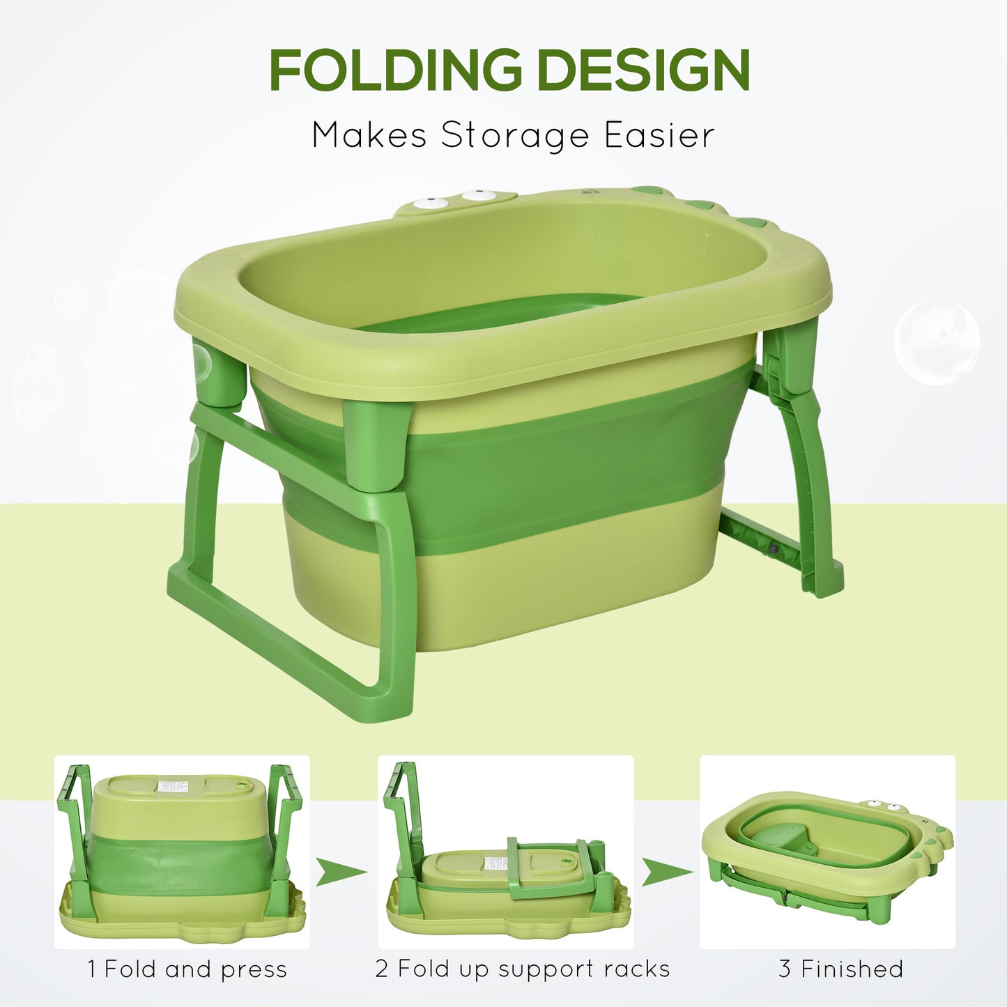 Foldable Baby Bathtub, with Stool