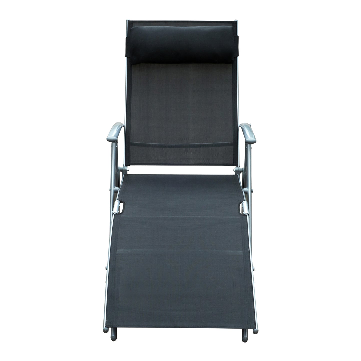 Sun Lounger Steel Frame Outdoor Folding Chaise Texteline Lounge (4)