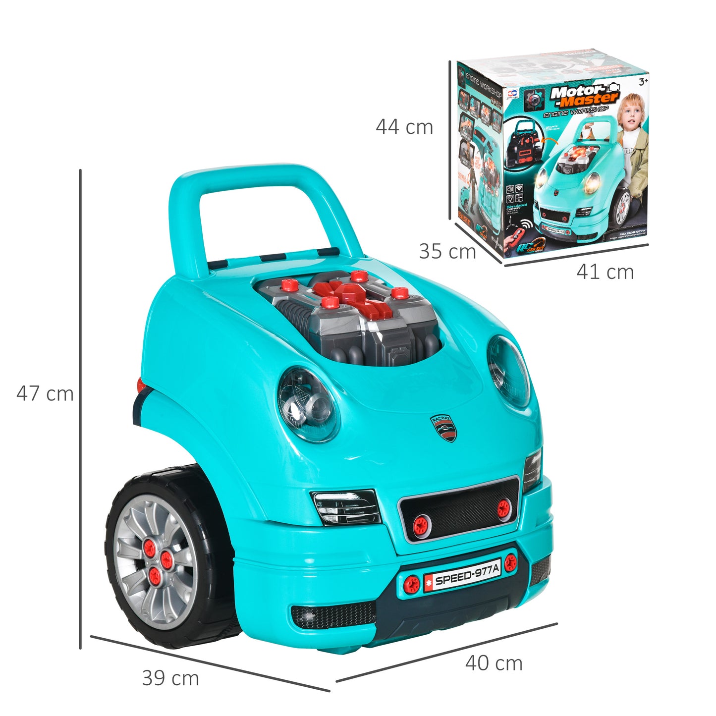 Kids Truck Engine Toy Set, with Horn, Light, Car Key