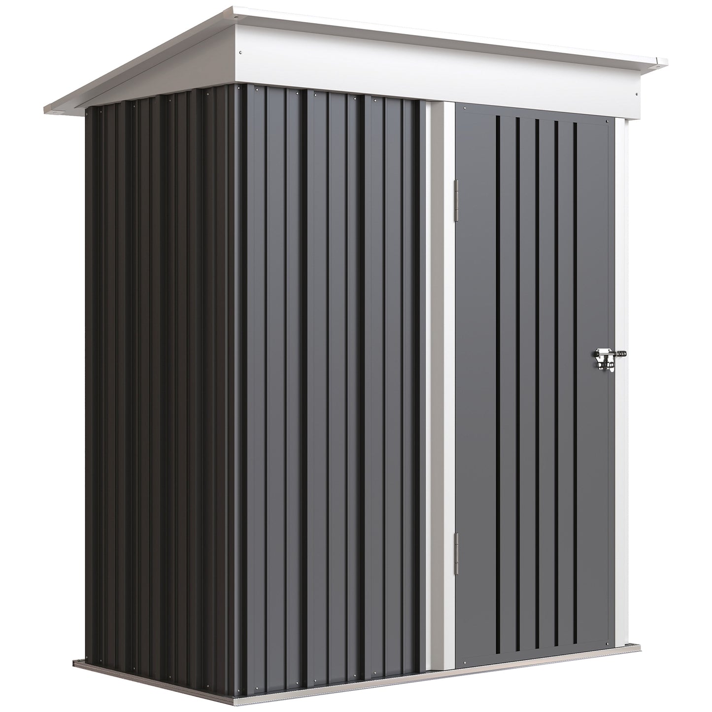 Metal Garden Shed, Outdoor Lean-to Shed for Tool Motor Bike