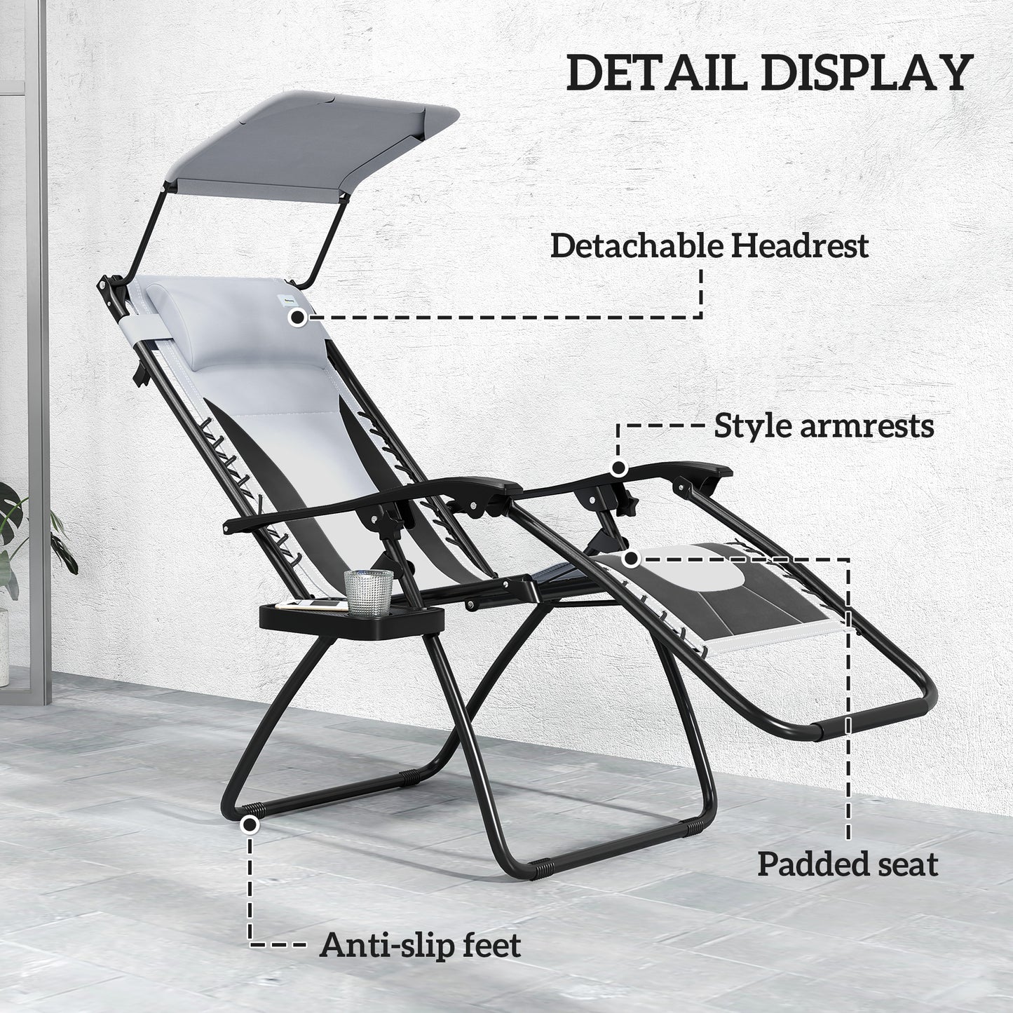 Zero Gravity Lounger Chair Set of 2