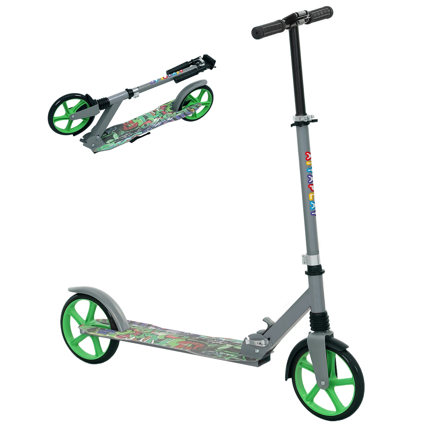 Foldable Kids Scooter with Adjustable Handlebar, 200mm Big Wheel