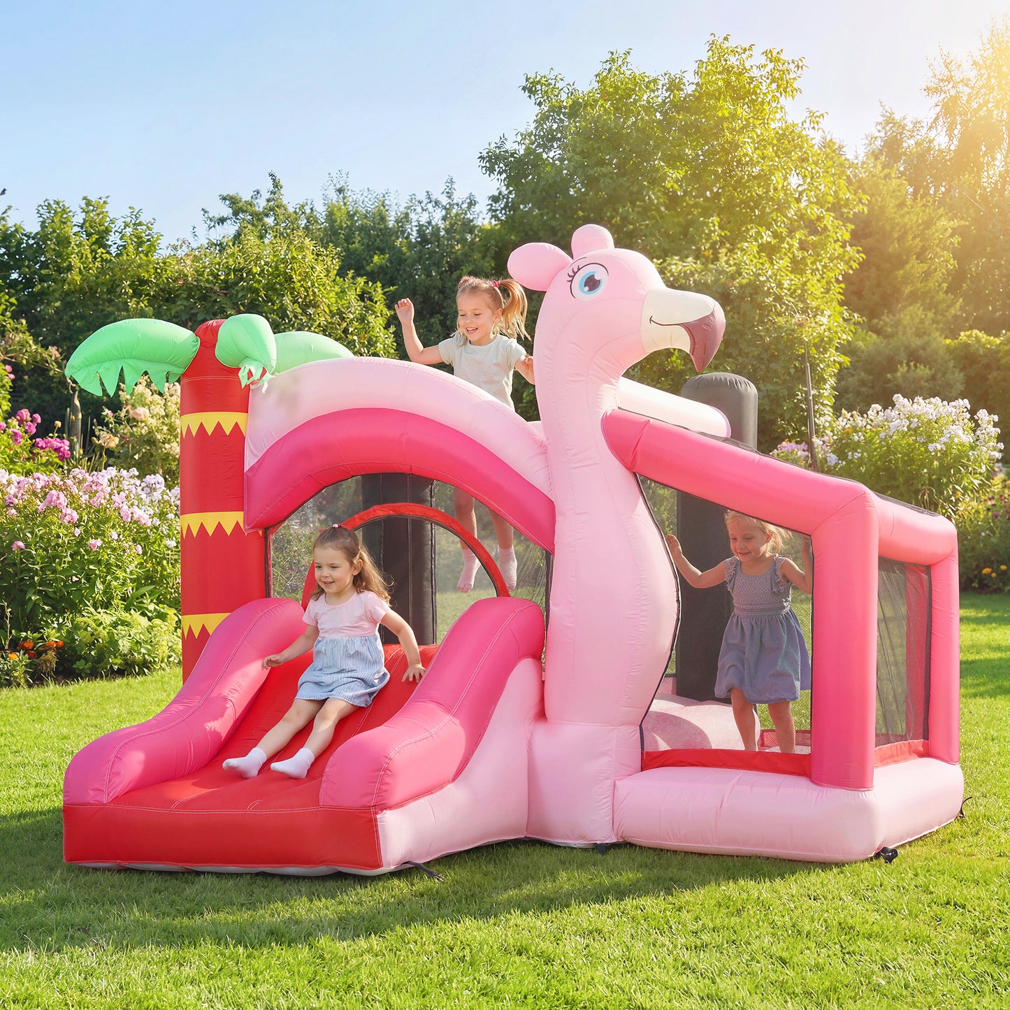 Inflatable Bounce House for Kids with Slide, Ball Pit