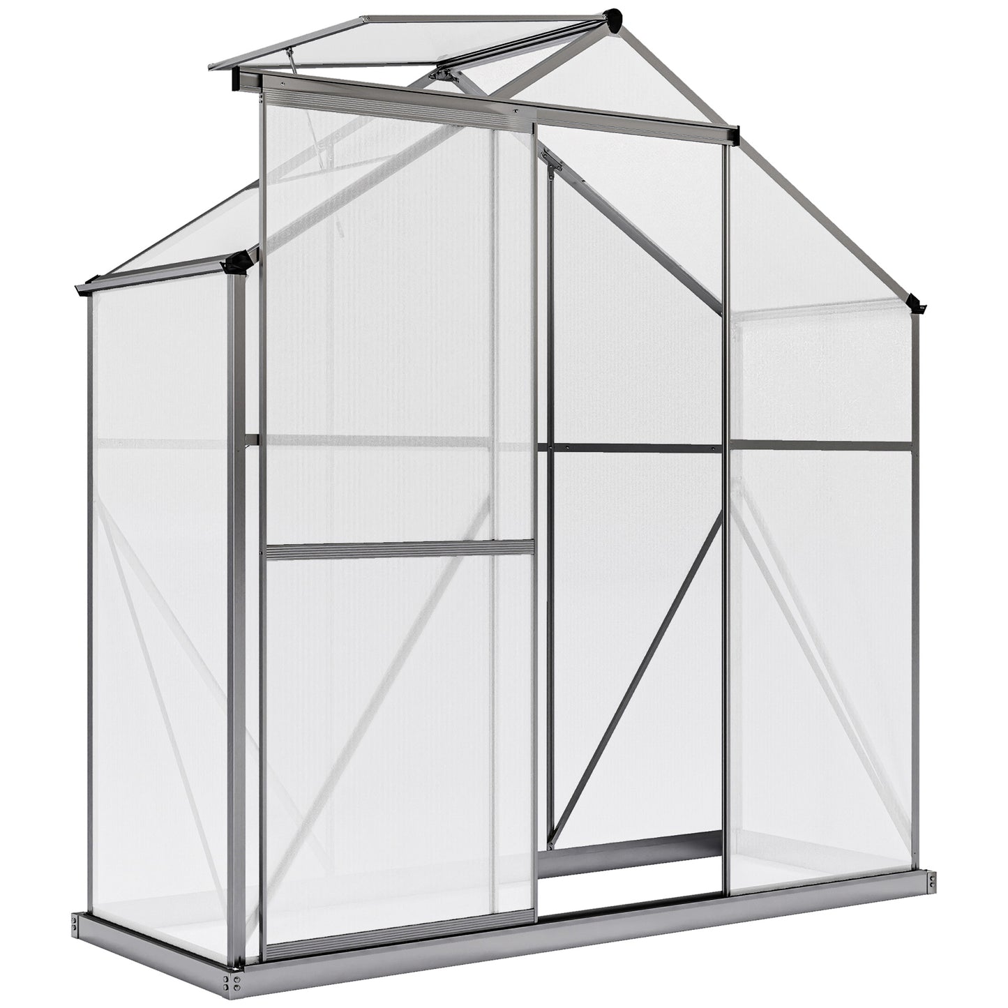 6 x 2.5ft Polycarbonate Greenhouse Walk-In Green House