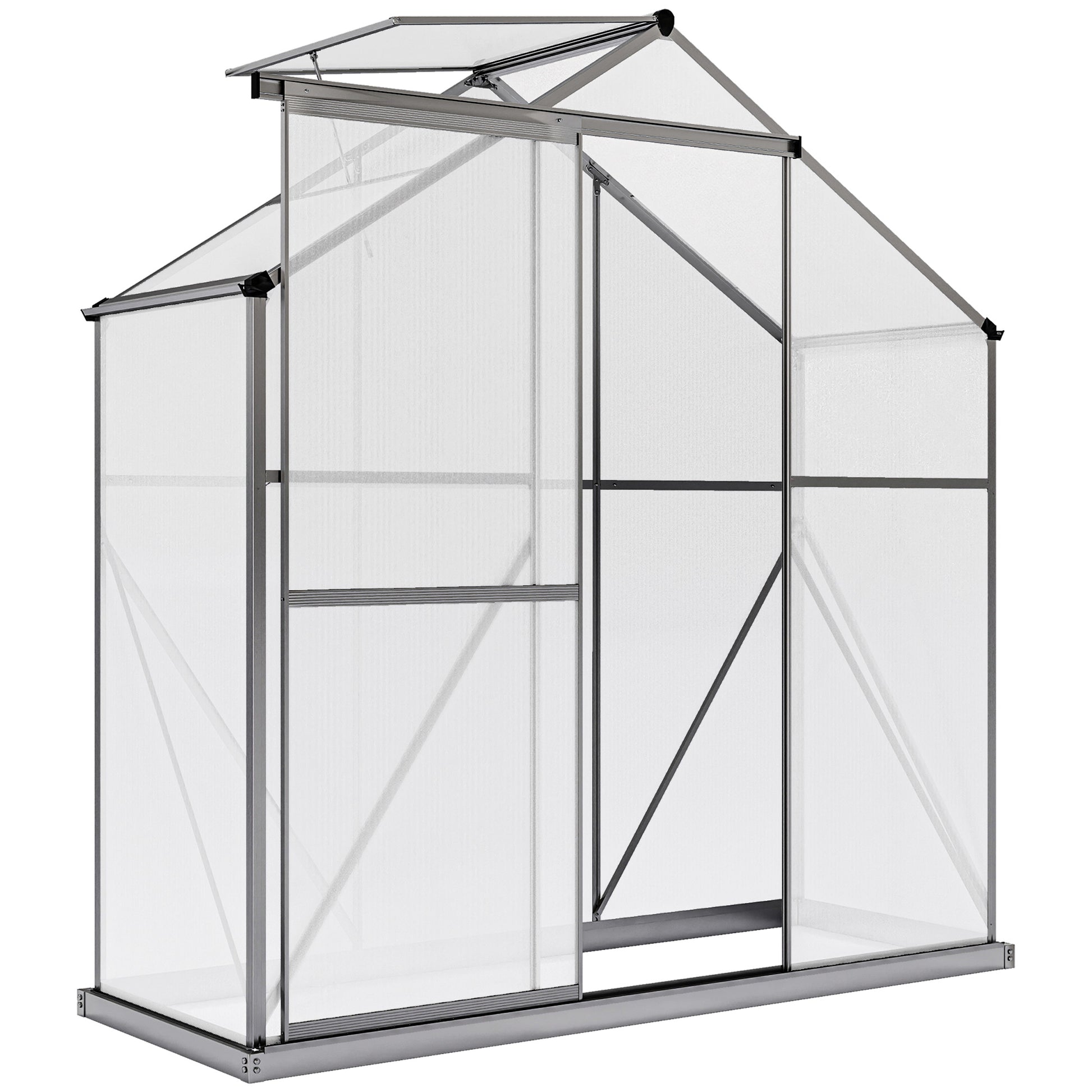 6 x 2.5ft Polycarbonate Greenhouse Walk-In Green House