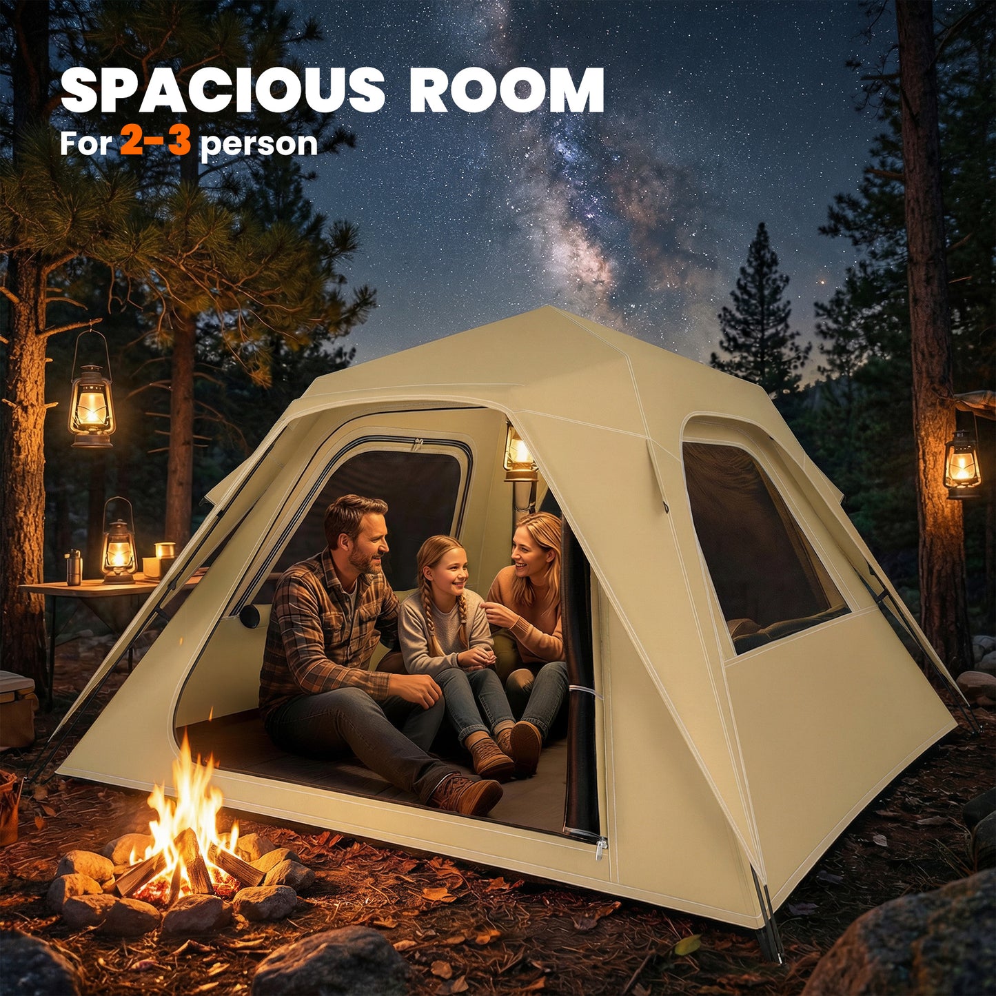 Pop Up Tent 3000mm Waterproof Camping Tents