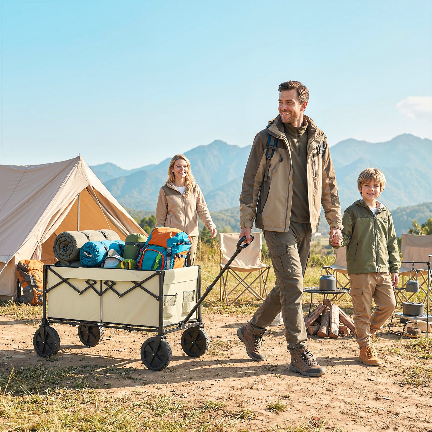 95L Foldable Festival Trolley on Wheels
