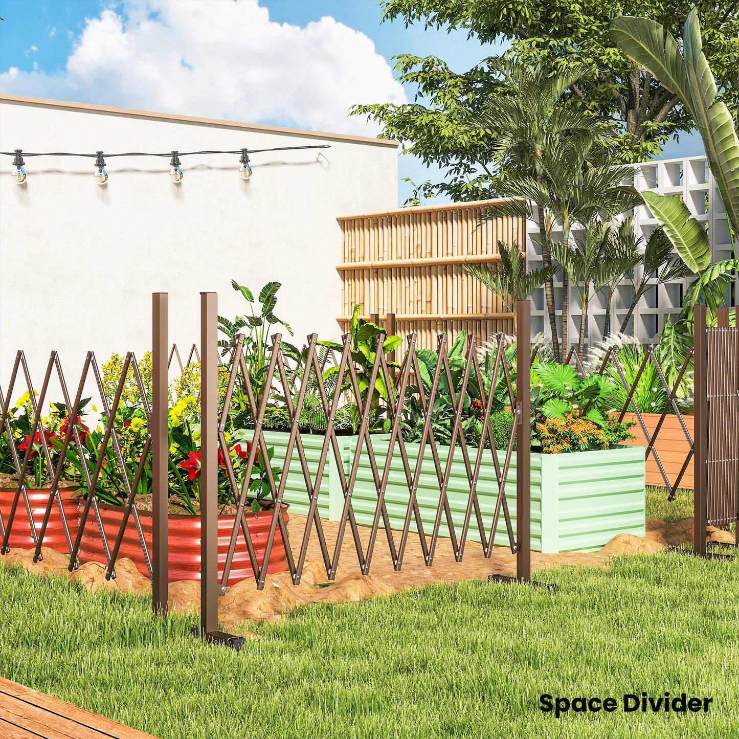 Expanding Trellis Fence, Freestanding Movable Fence