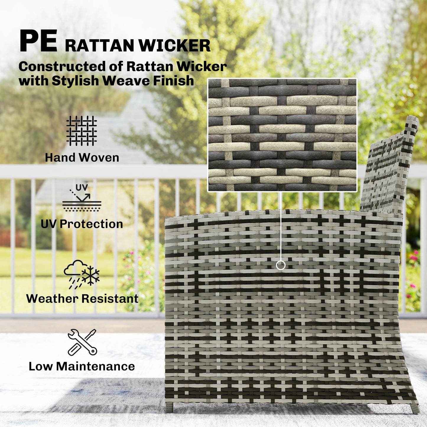 6 Piece Rattan Garden Furniture