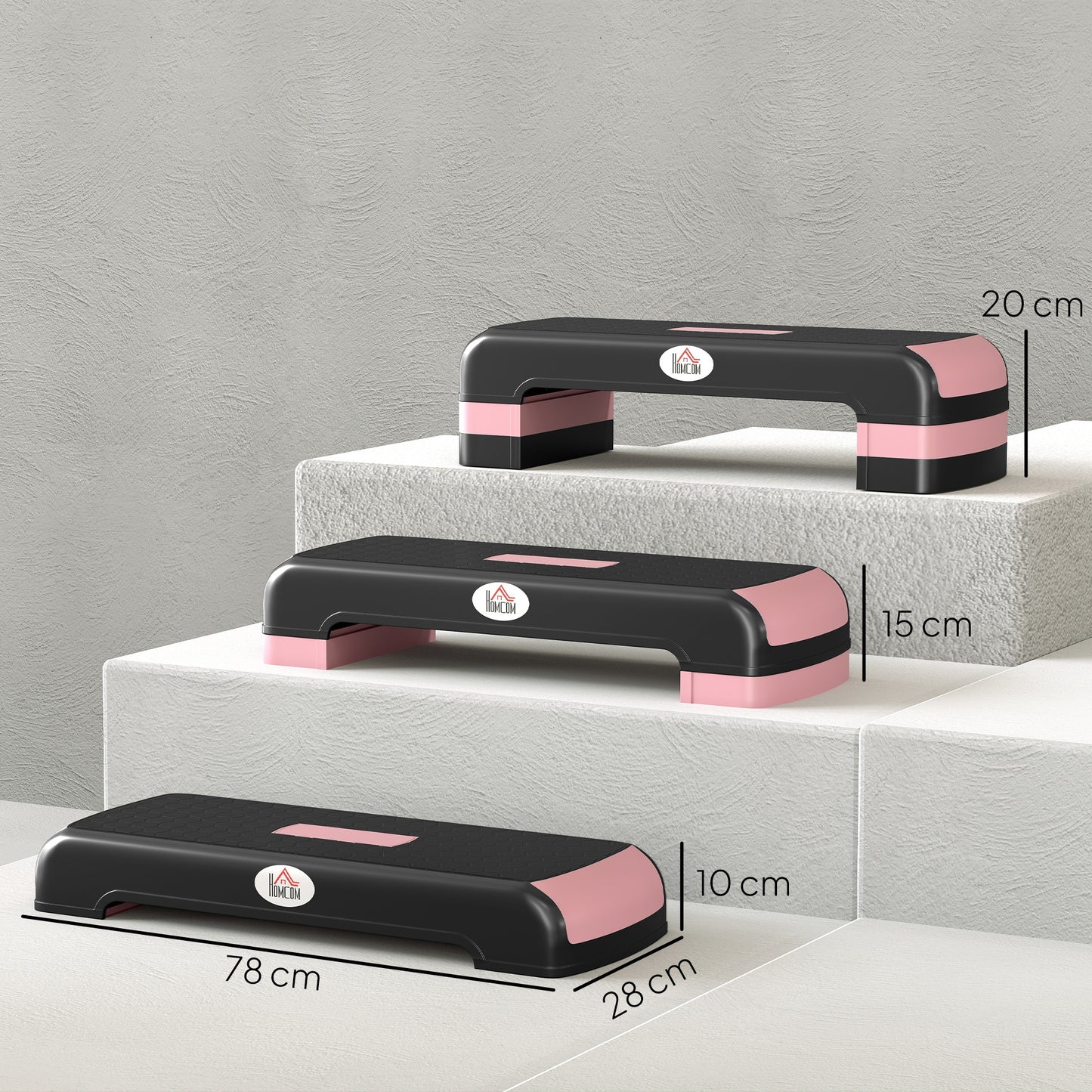 Aerobic Step with 3-Level Adjustable Heights for Home (1)