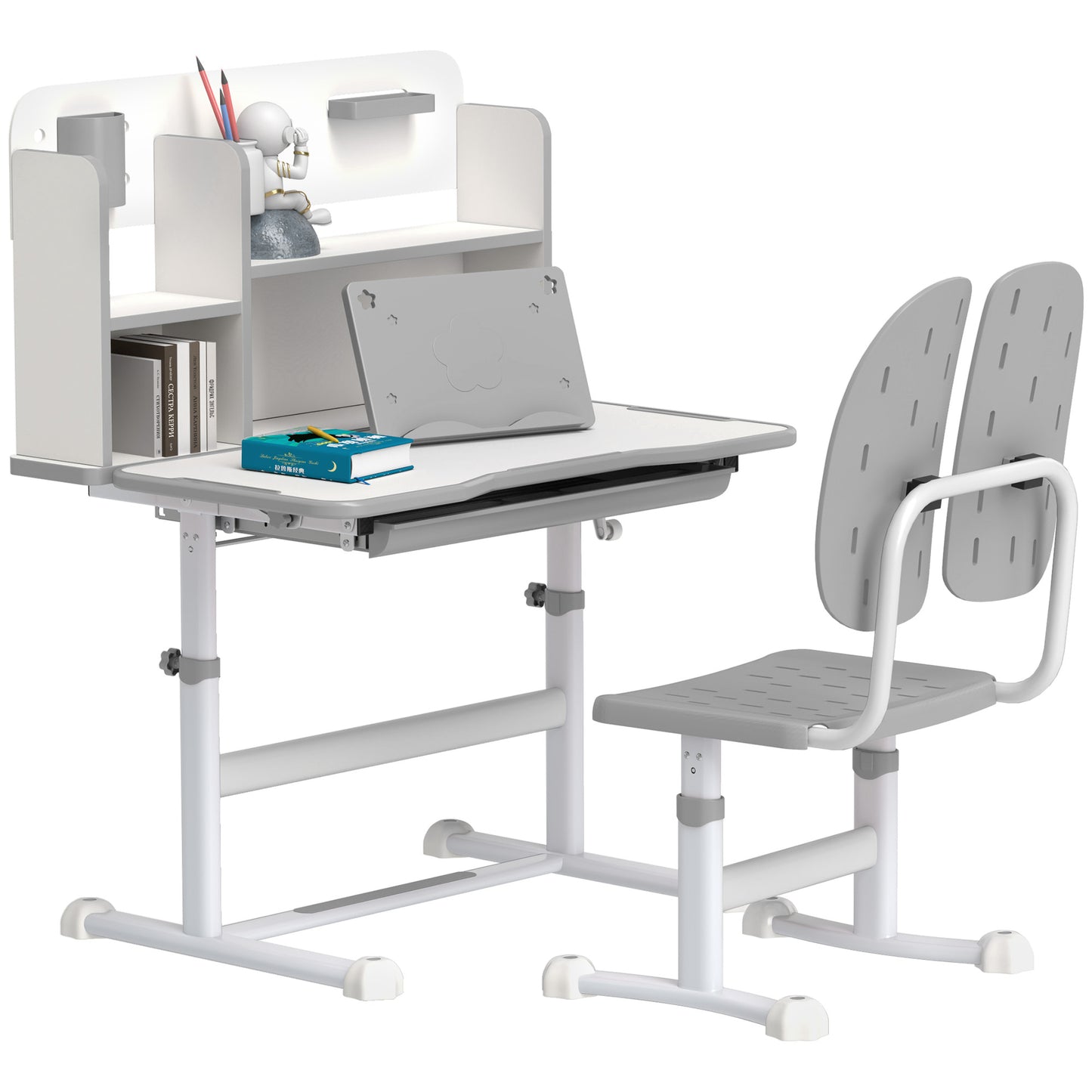 Height Adjustable Kids Desk and Chair Set