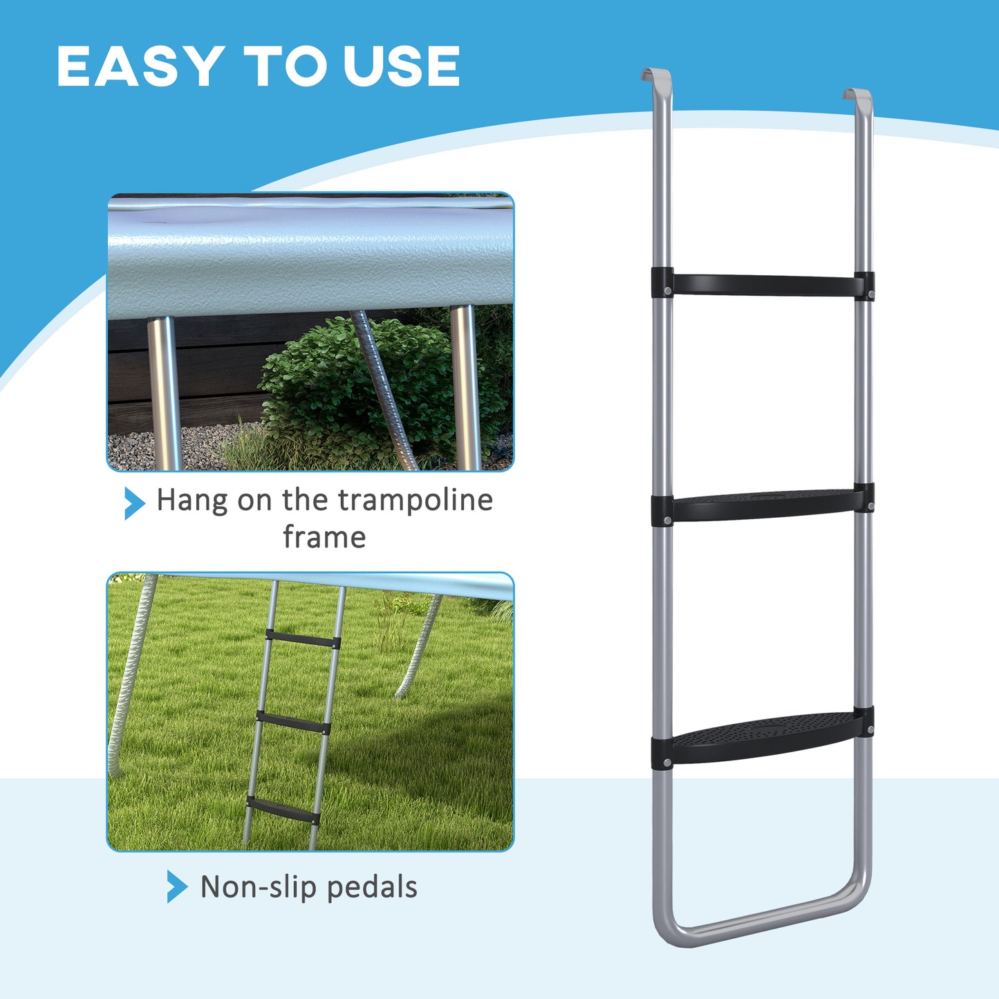 Galvanised Steel Trampoline Ladder