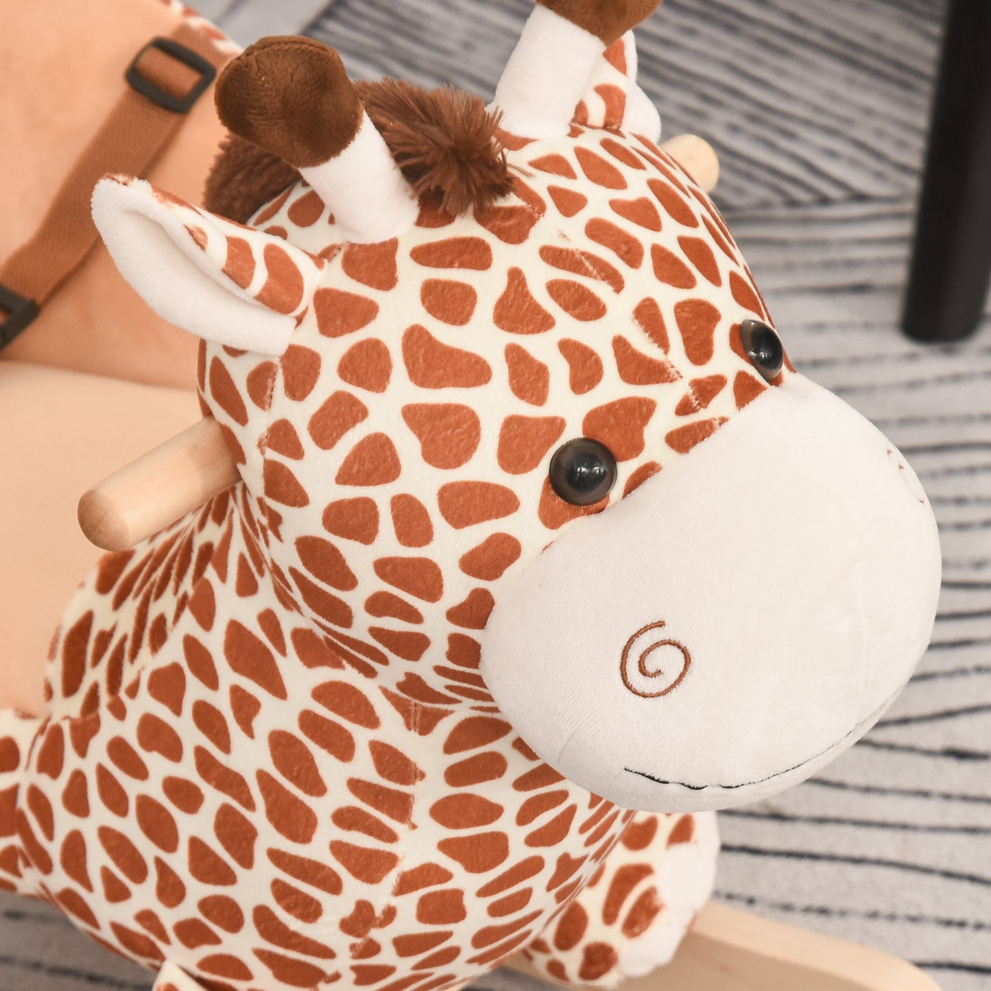 Children Kids Rocking Horse Toys Giraffe Seat Belt Toddlers Baby