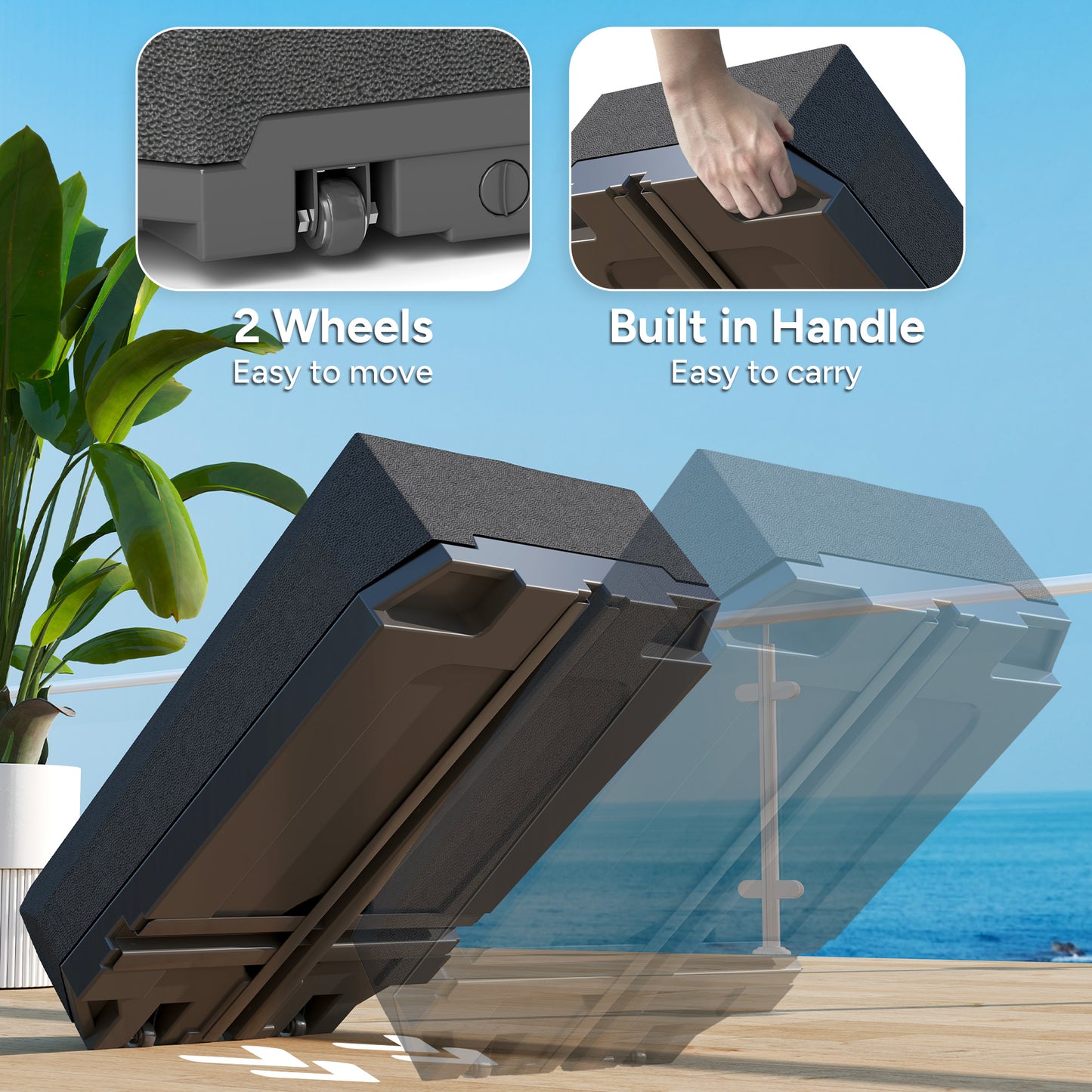Parasol Base Plastic Umbrella Stand for Cantilever Parasol