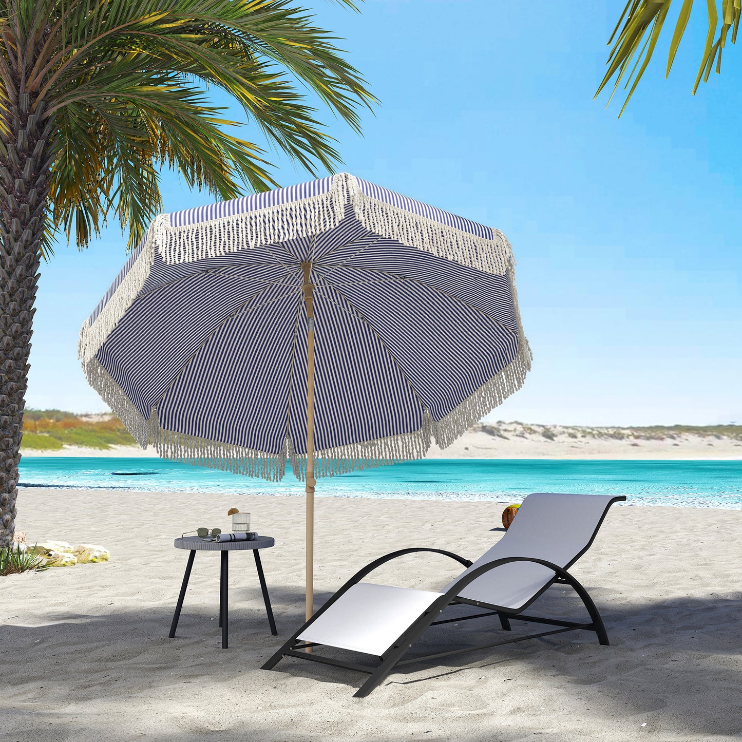 1.7 m Beach Umbrella with Sand Anchor (2)