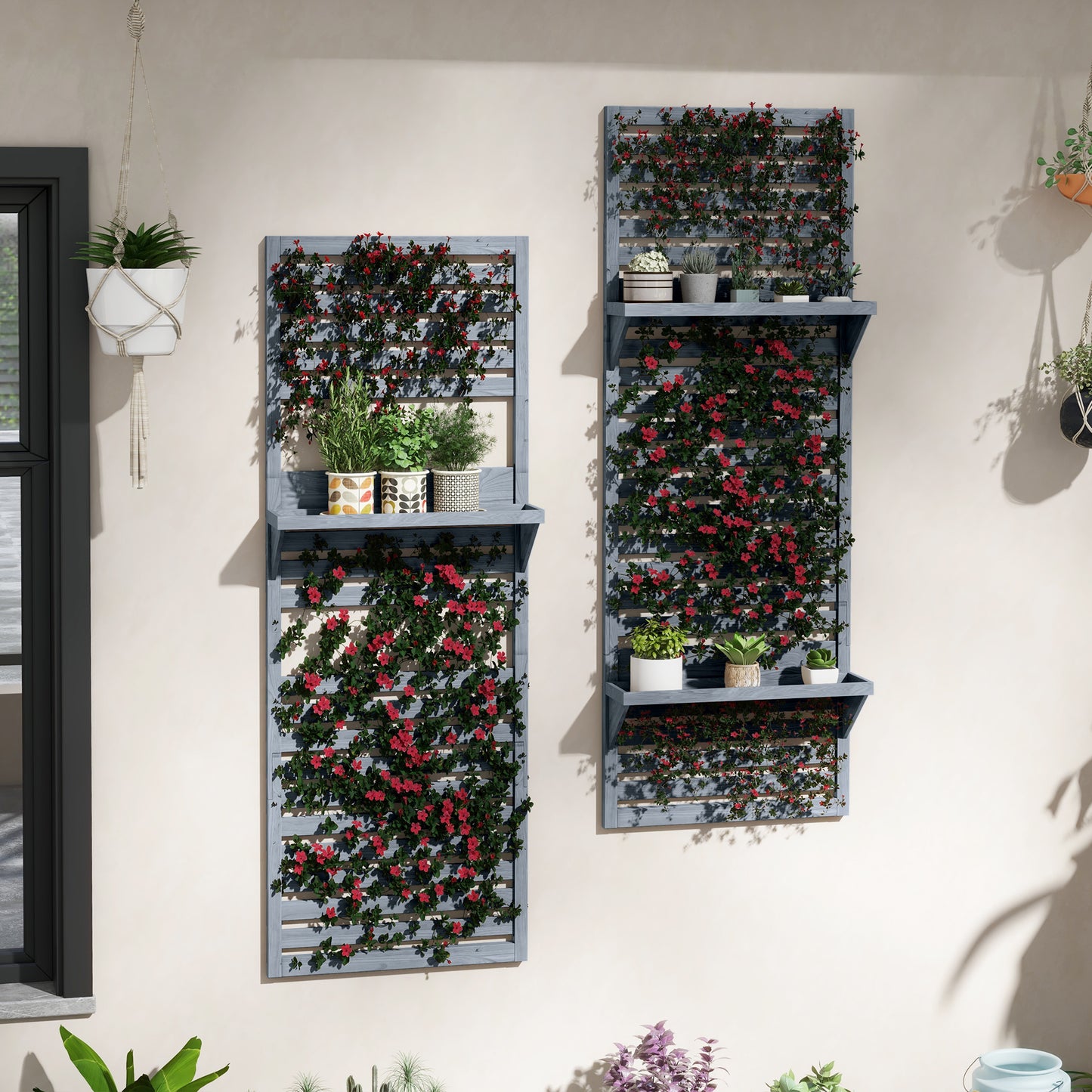 Wall Mounted Plant Stands Set of 2