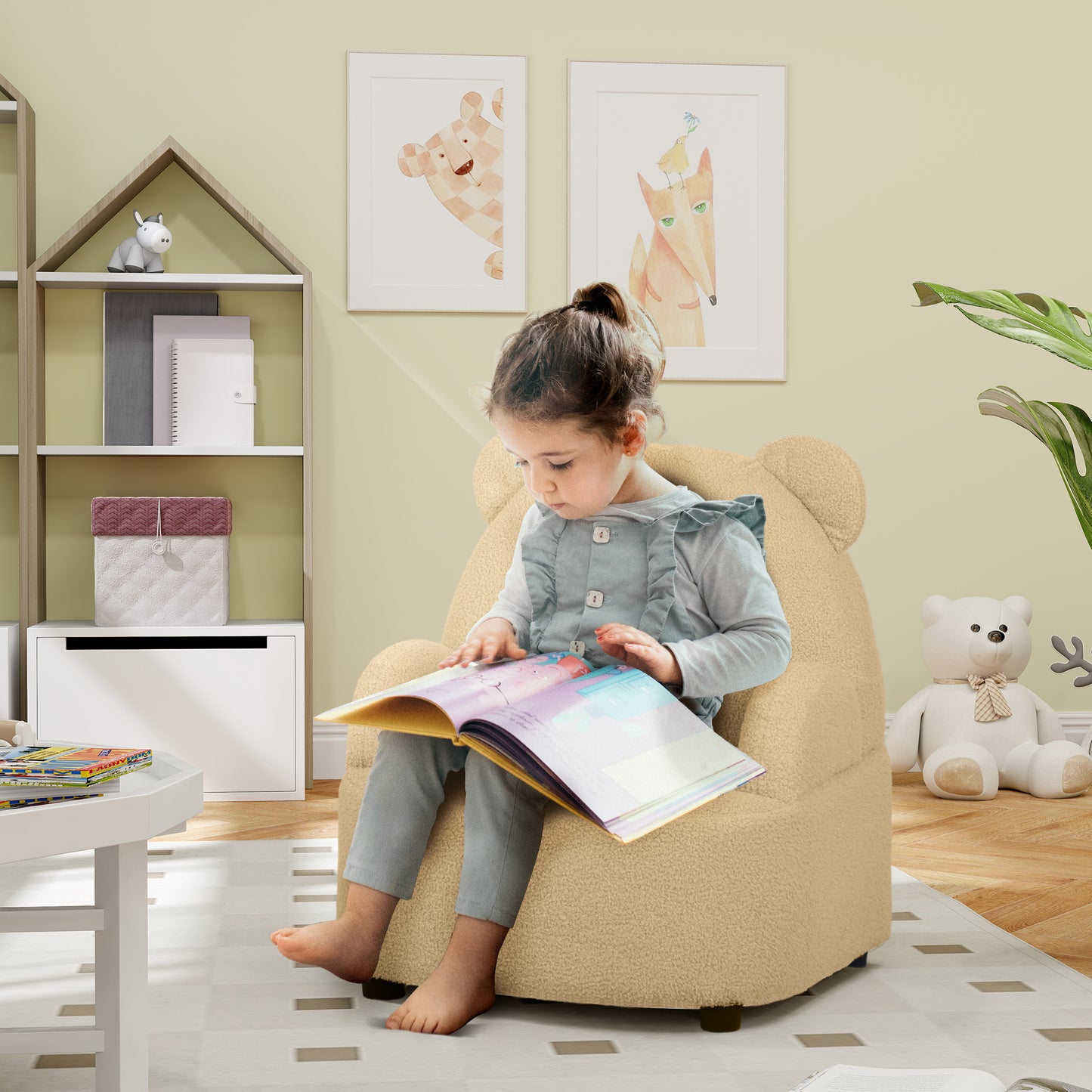 Kids Armchair, Bear Shaped Toddler Chair