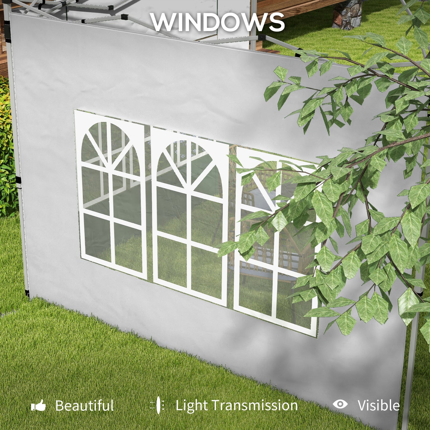 Gazebo Side Panels, Sides Replacement with Window