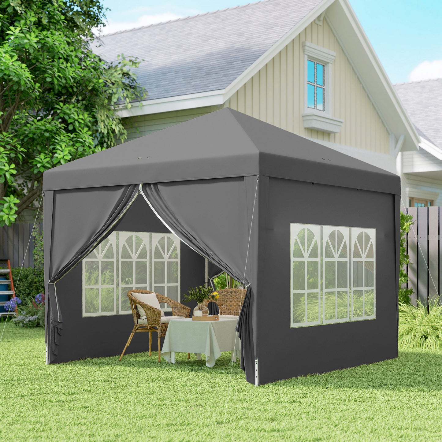 3 x 3 m Garden Pop Up Gazebo, Wedding Party Tent Marquee