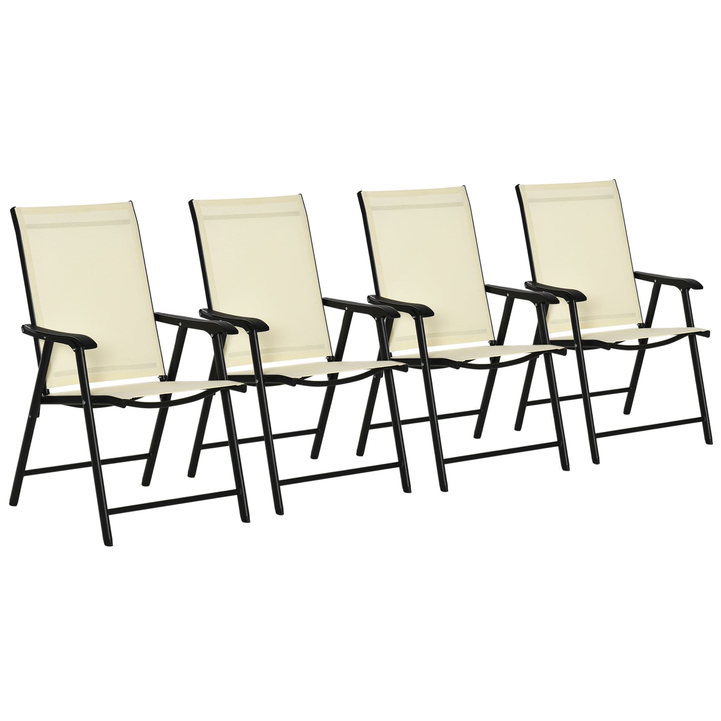 Set of Four Folding Garden Chairs