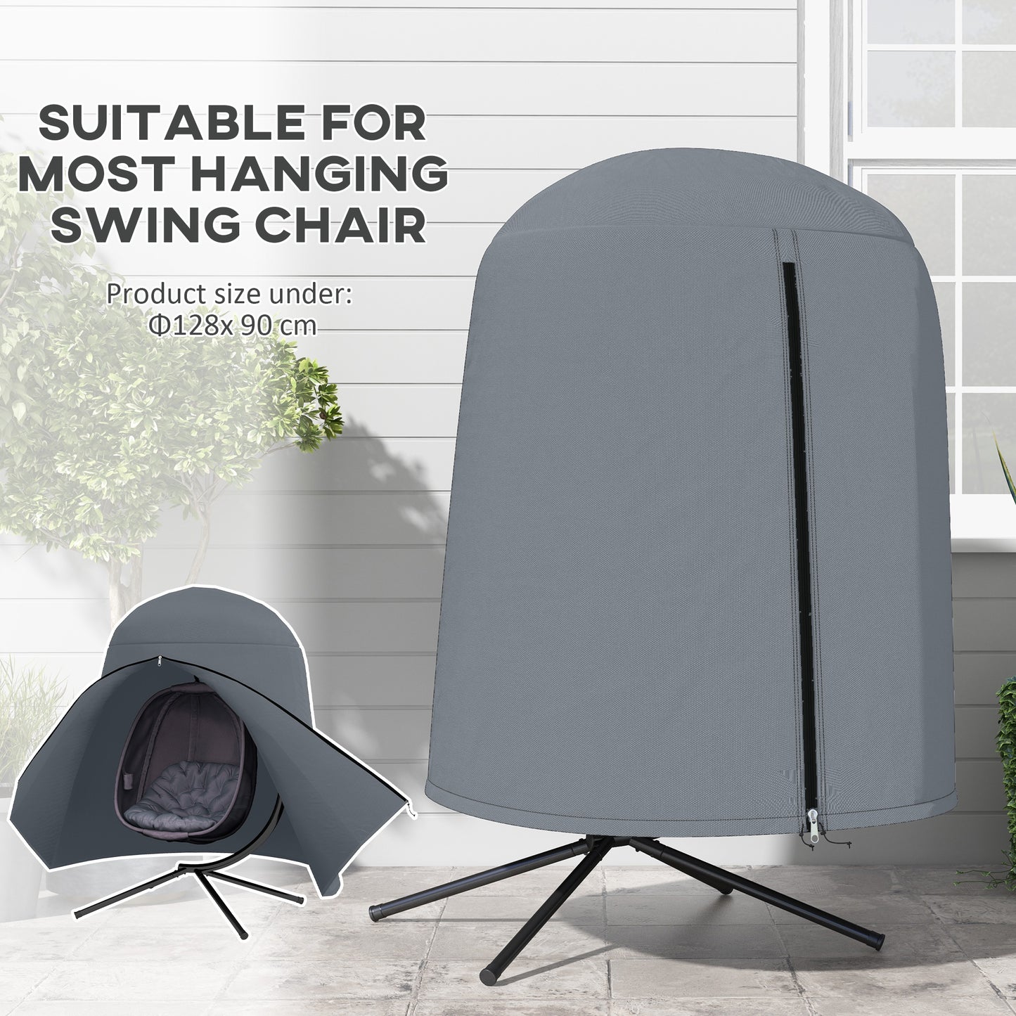 190 x Φ128cm Hanging Egg Chair Furniture Cover