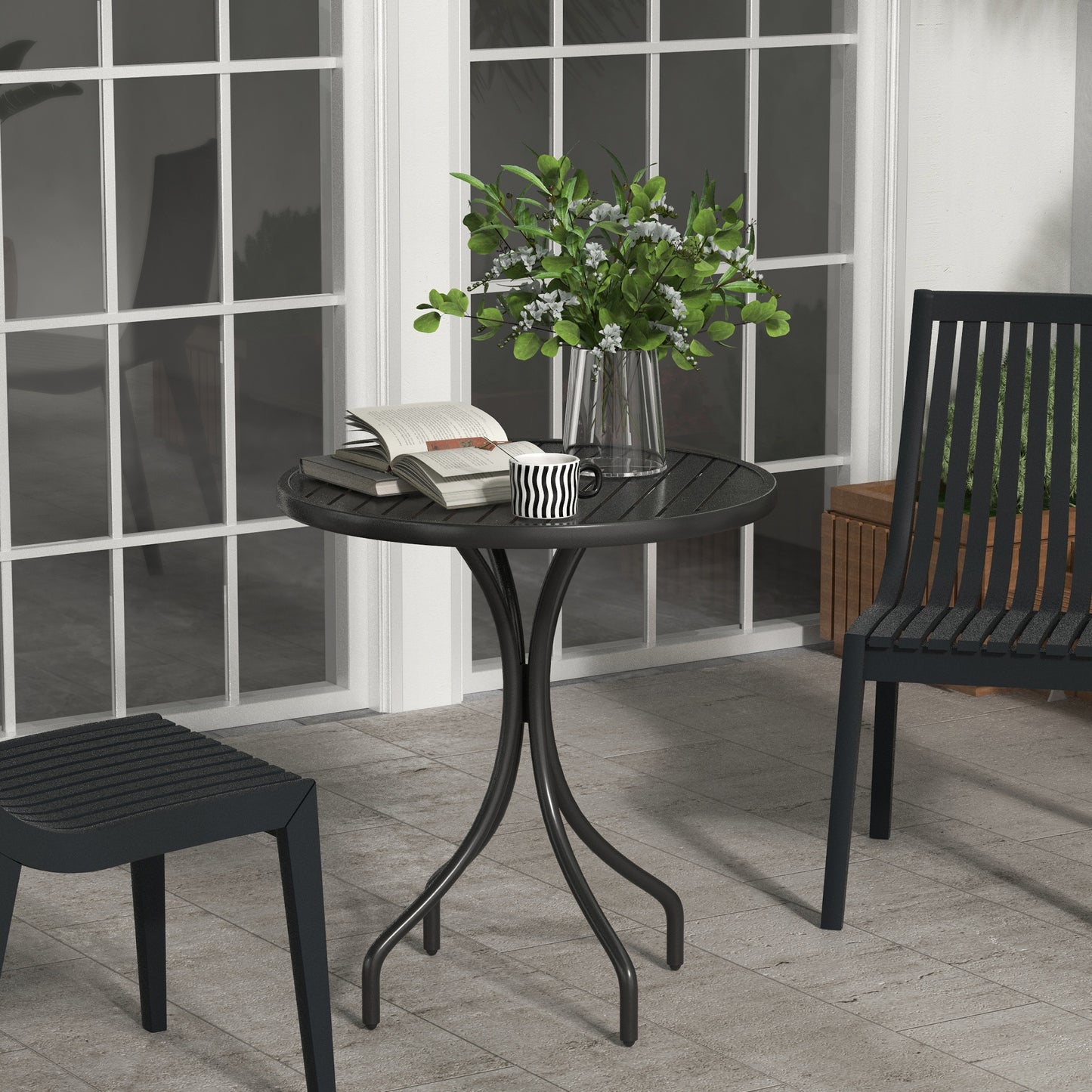 66cm Patio Table, Round Garden Table