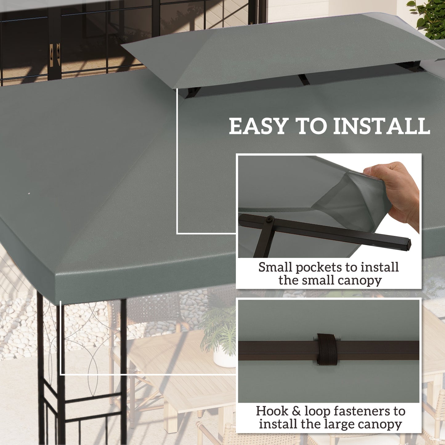 Gazebo Roof Replacement, for 3 x 4m Frames