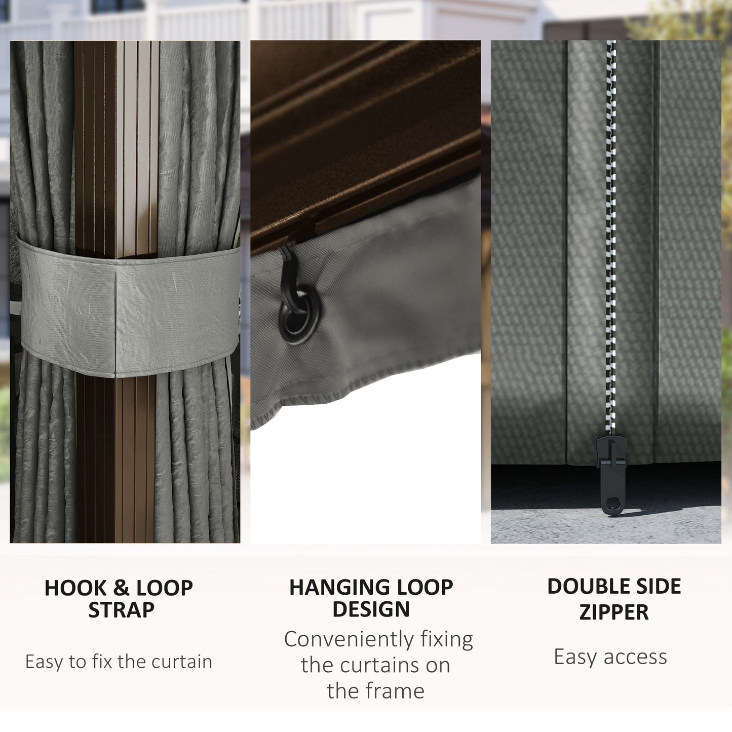 3 x 4m Hardtop Gazebo Canopy with Metal Roof